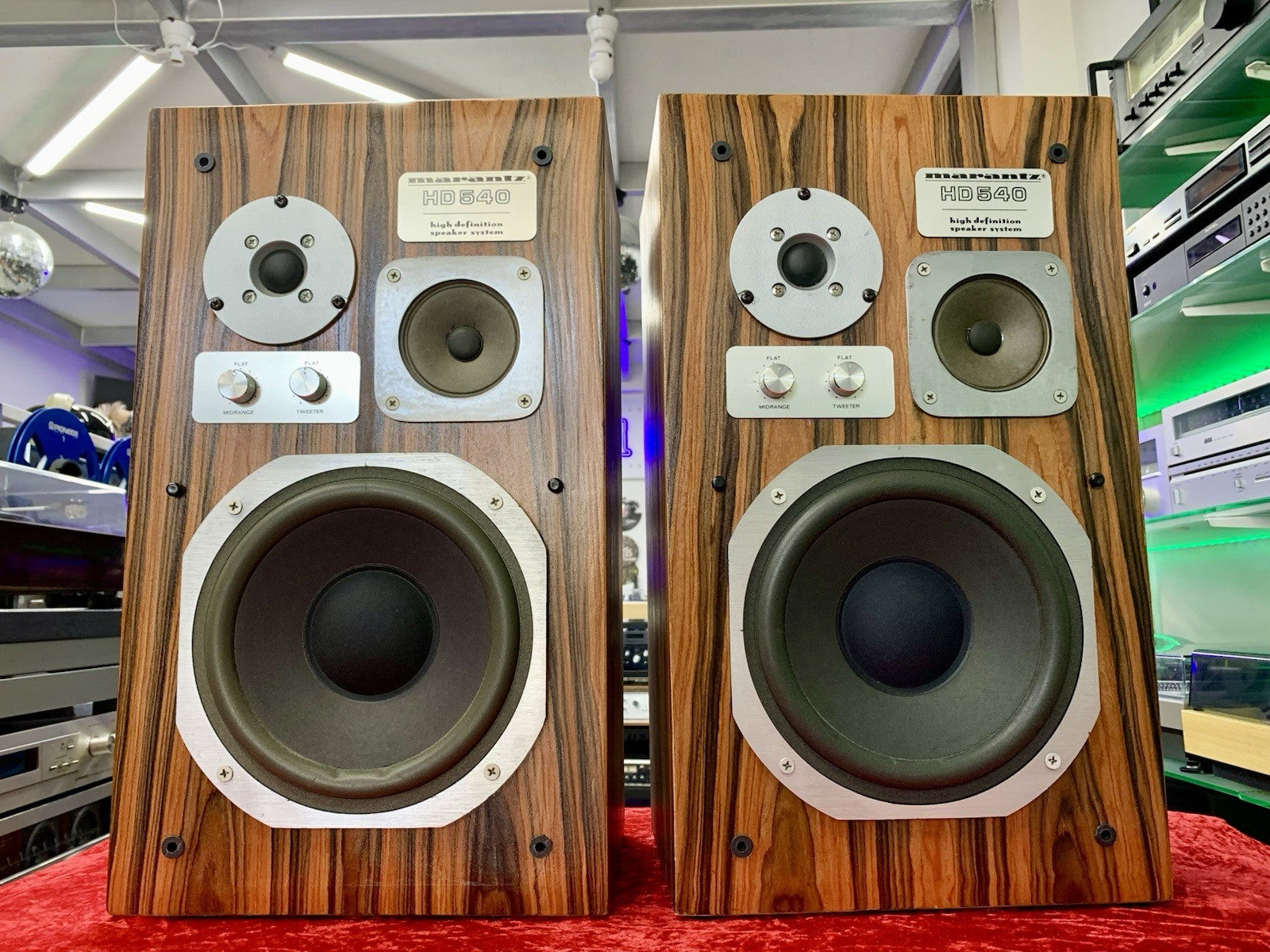 MARANTZ HD 540 Original Speakers 3Way Vintage WORK with PALISANDRO WOOD GoodLook