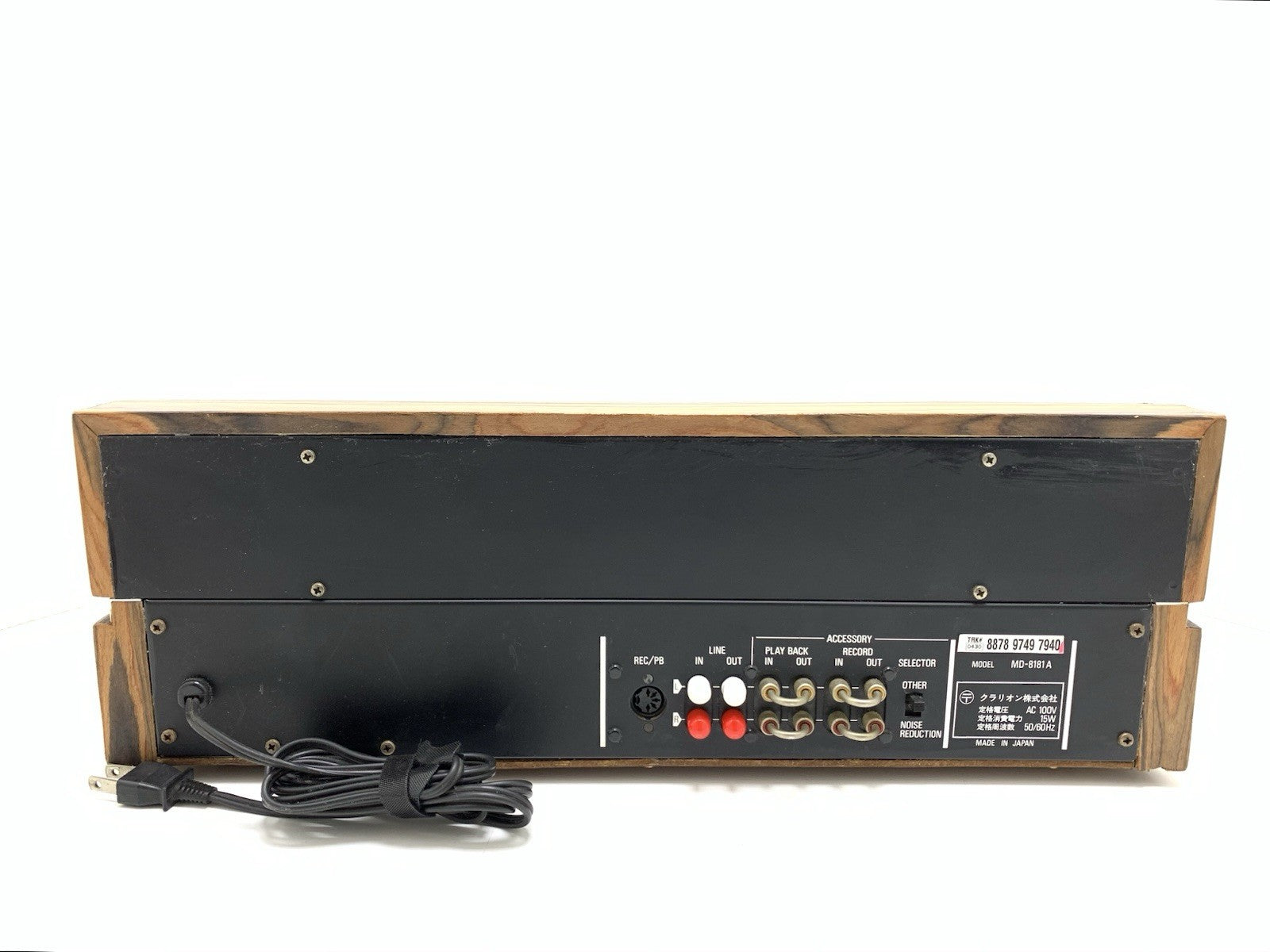 CLARION MD 8181A Stereo RARE Doble Cassette Tape Deck Vintage WORK Good Look