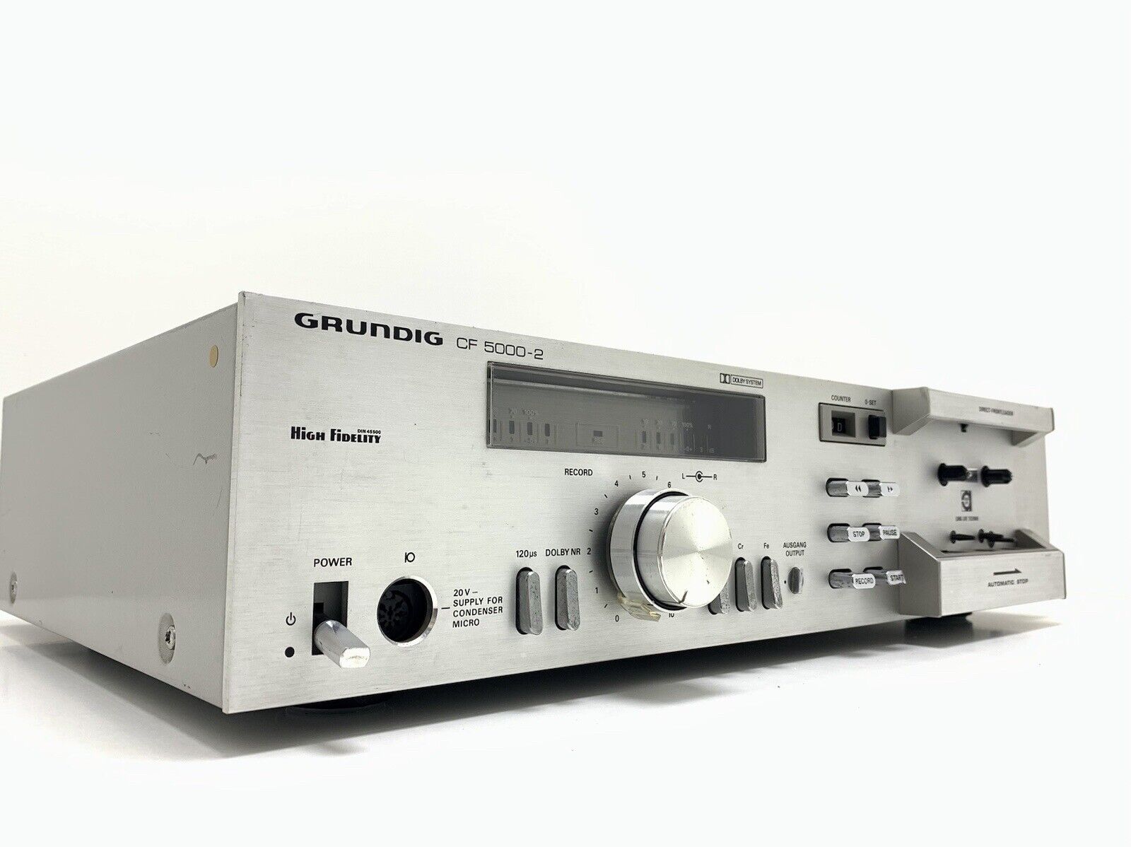 GRUNDIG CF 5000-2 Stereo Cassette Tape Deck 2 Head Vintage 1980 WORK Good Look