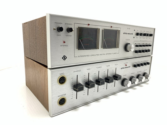 Ohio-Sound UX 180 Amplifier & TX 78 Tuner Rare 1970s Vintage Hi-Fi Set Good Look
