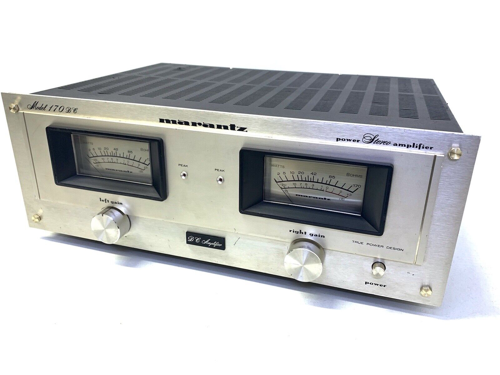 MARANTZ 170DC Stereo Power Amplifier Vintage 1978 Hi End 172 Watts RMS Good Look