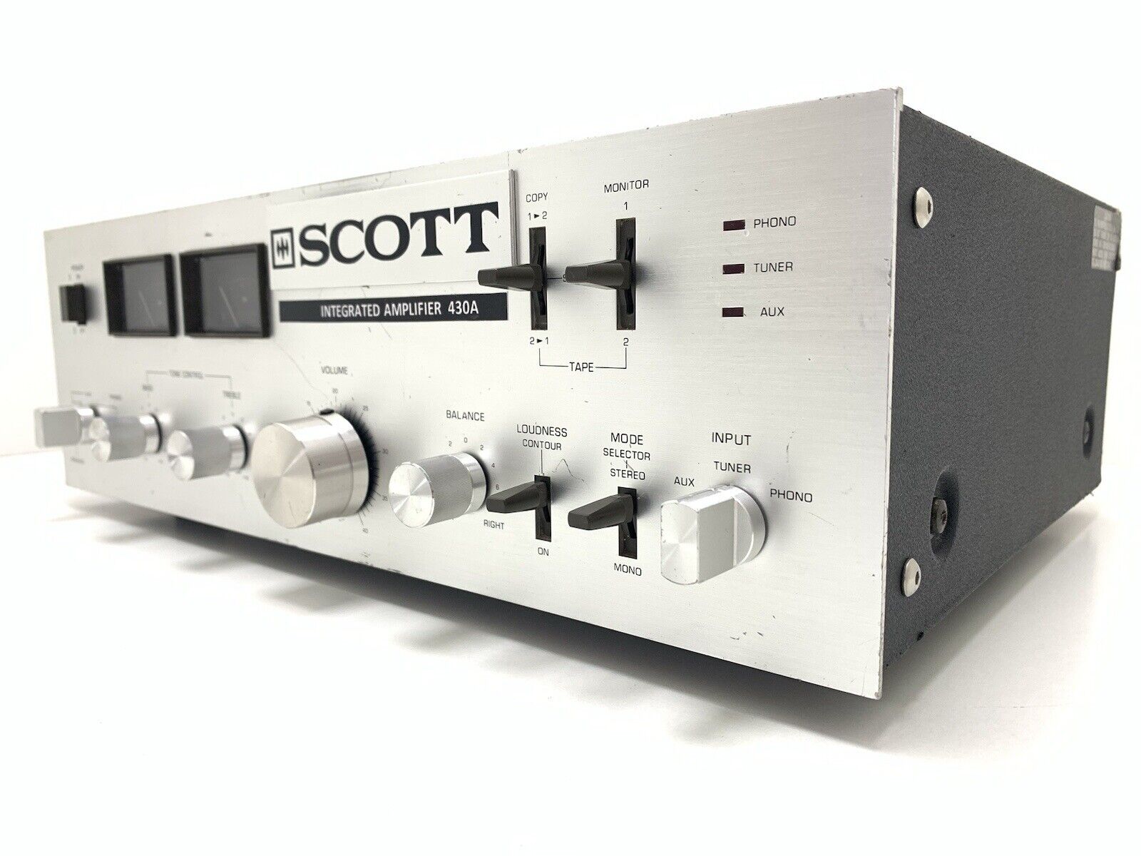 HH SCOTT 430A STEREO INTEGRATED AMPLIFIER 2 X 45W RMS Vintage 1979 WORK GoodLook