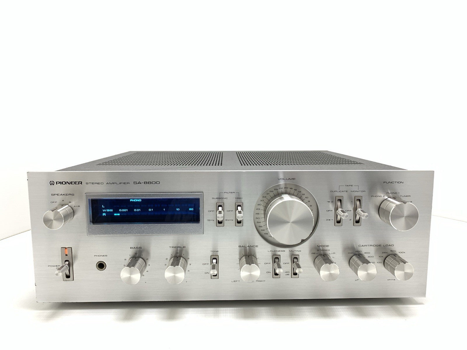 PIONEER SA 8800 Stereo Amplifier 2X 80Watts RMS Blue Line Vintage 1979 Good Look