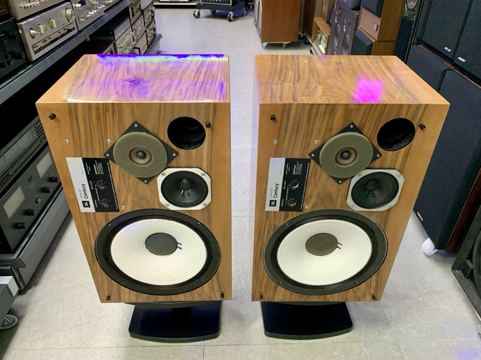 JBL L 100 Century LEGENDARY Studio Monitor Speakers Vintage 1970 WORK Like New