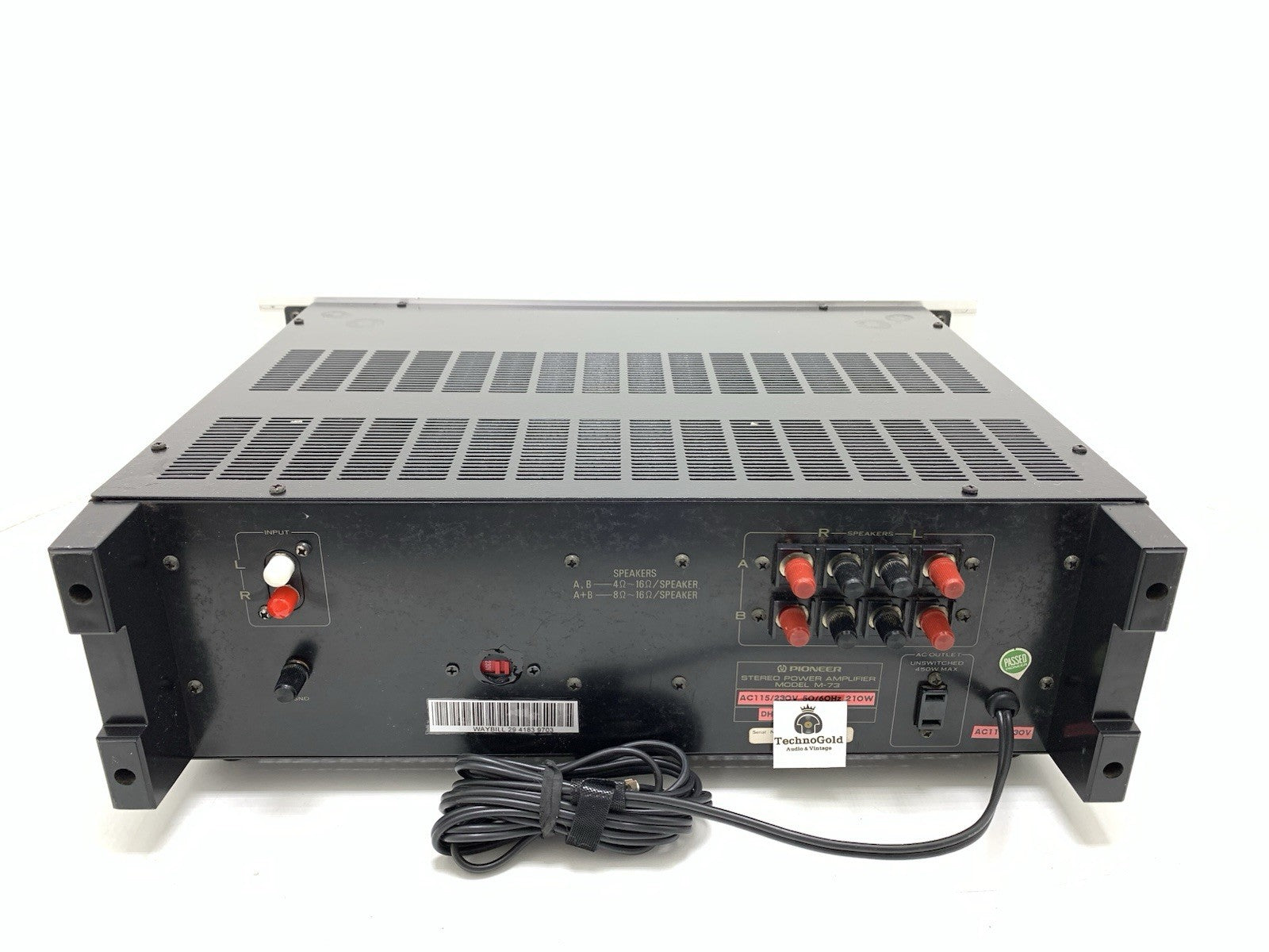 PIONEER M 73 SPEC Stereo Power Amplifier  85+85W RMS Vintage 1980 Work Good Look