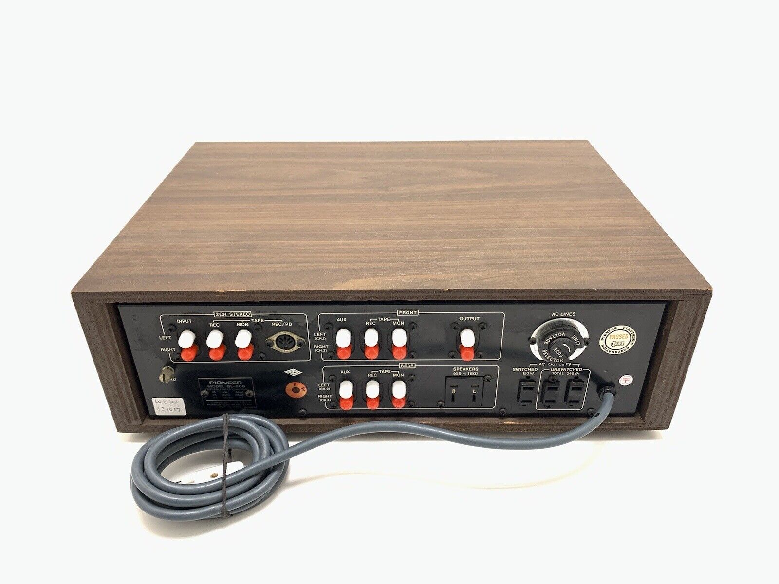 PIONEER QL 600 Quadralizer Amplifier 4Channel Decoder Vintage 1972 WORK GoodLook