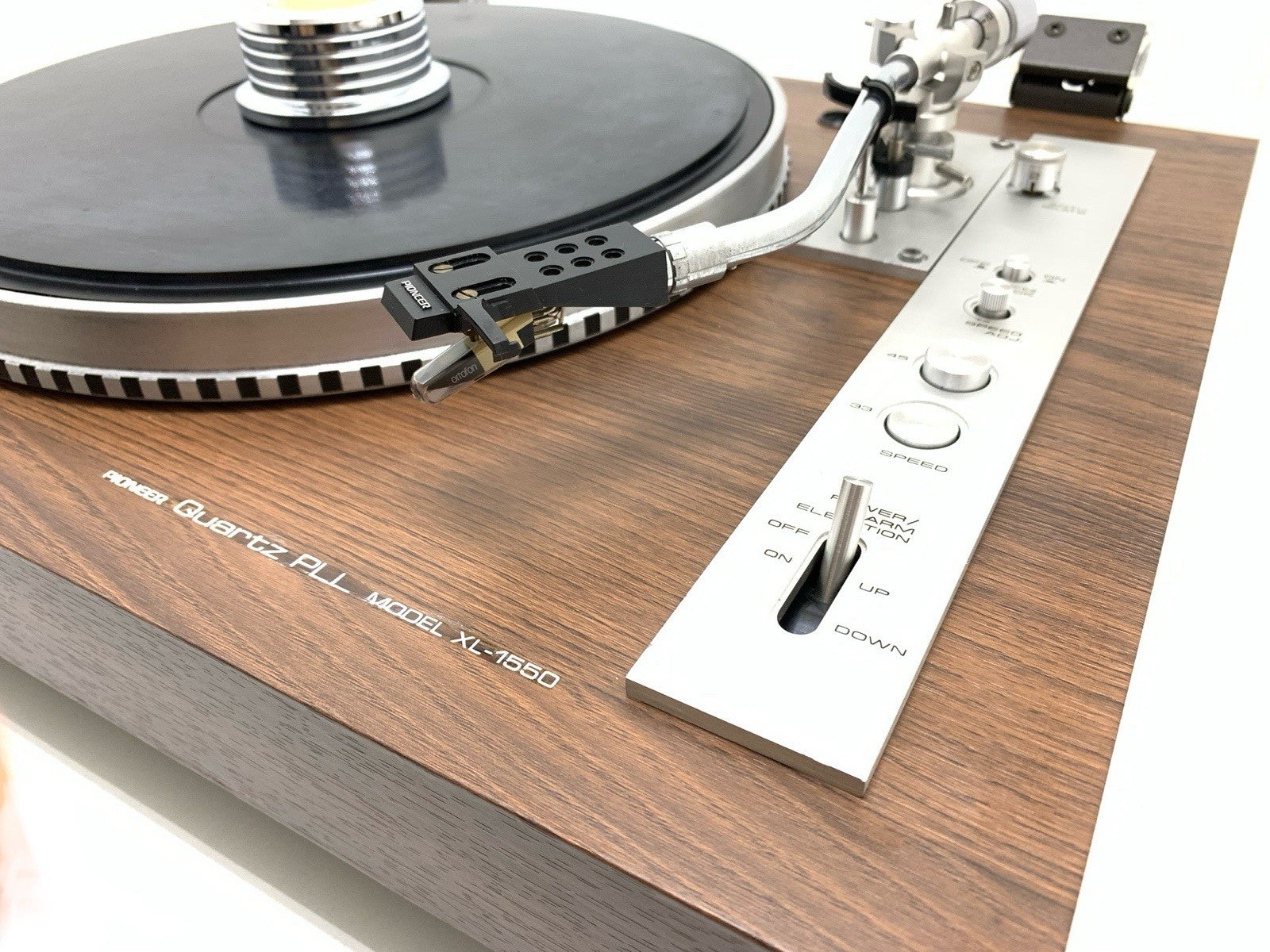 PIONEER XL 1550 Turntable Direct Drive Manual Quartz Vintage 1976 WORK Good Look