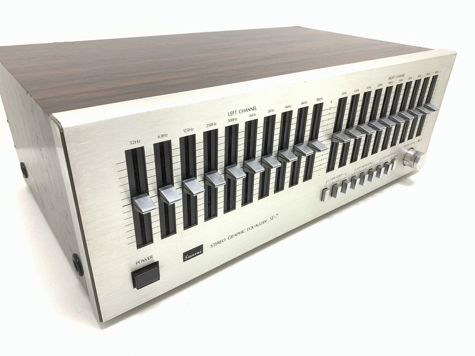 SANSUI SE-7 Stereo Graphic Equalizer  Vintage 1979  Wood WORK PERFECT Good Look