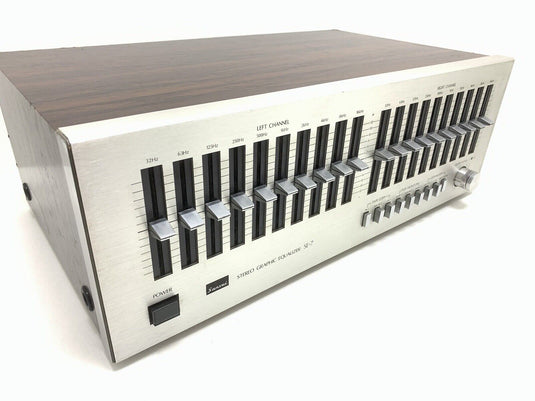 SANSUI SE-7 Stereo Graphic Equalizer  Vintage 1979  Wood WORK PERFECT Good Look