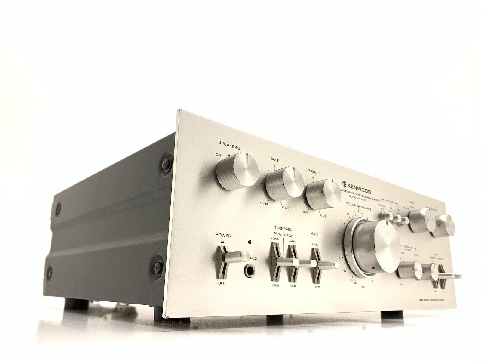 KENWOOD KA 8100 DC Integrated Stereo Amplifier 75+75 WRMS Vintage 1977 Good Look