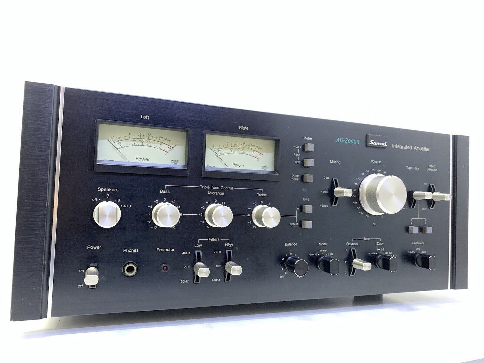 SANSUI AU 20000 Integrated Stereo Amplifier 2 X 170 WRMS Vintage 1975 Good Look