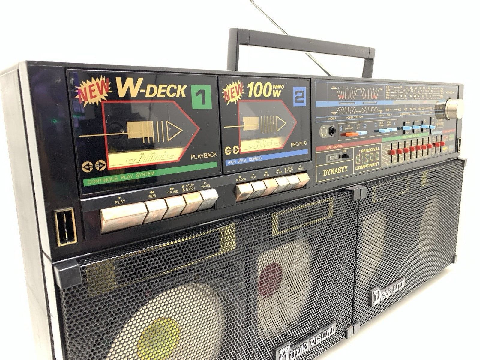 DYNASTY ES555 BOOMBOX Ghettoblaster MADONNA Radio Cassette Stereo WORK Good Look