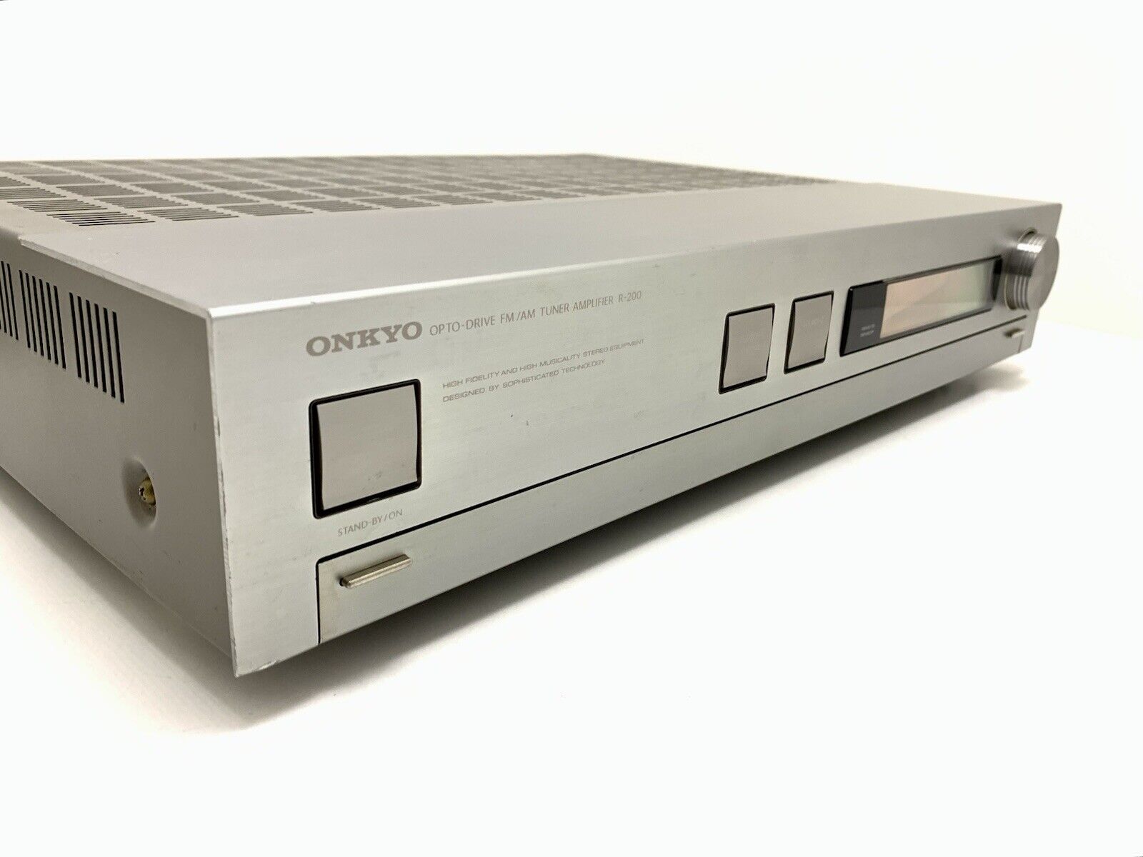 ONKYO R 200 Stereo Receiver 40+40 Watts RMS Vintage 1987 Hi Fi WORK Good Look