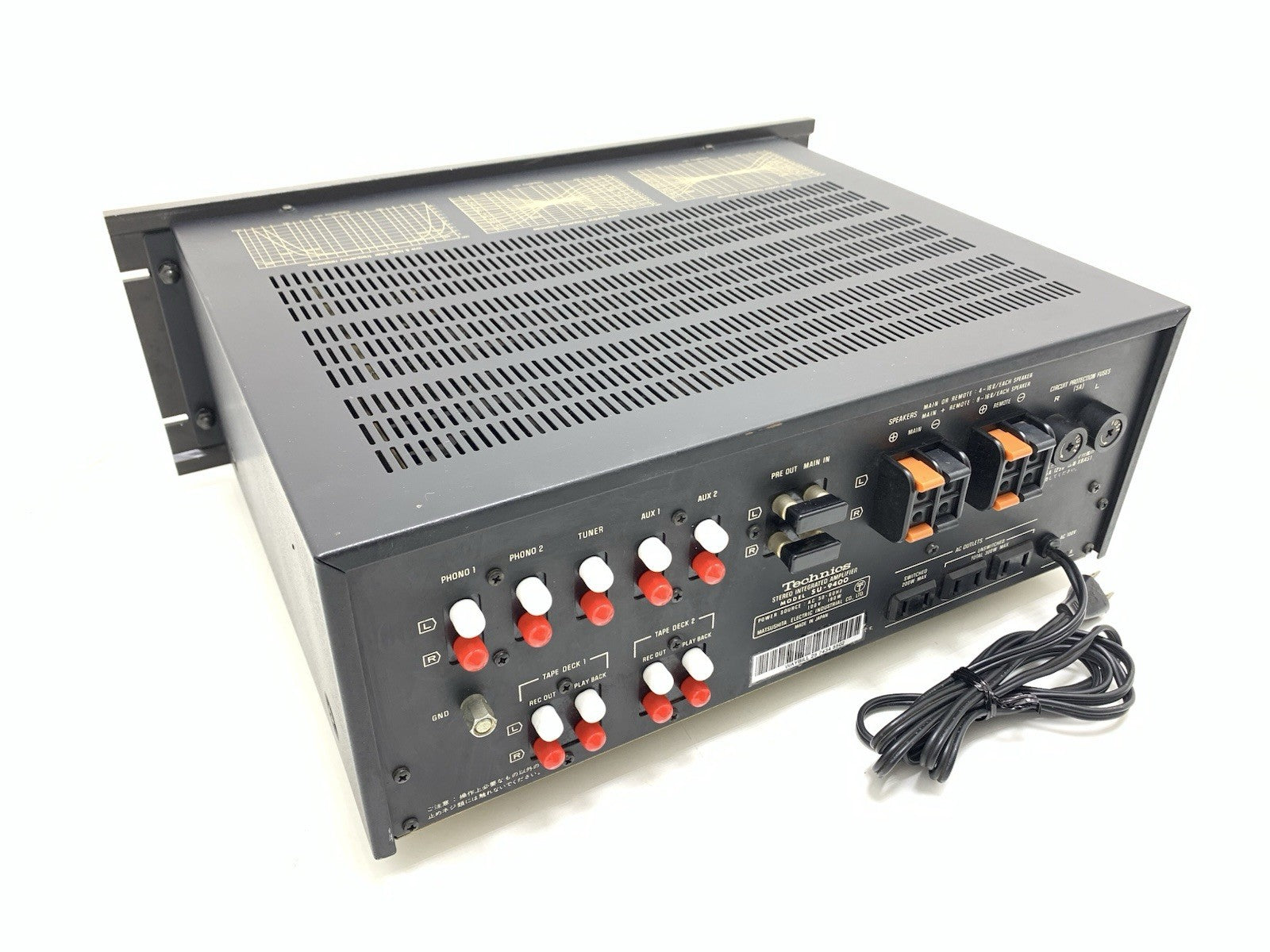 TECHNICS SU 9400 Stereo Amplifier WORK 80 + 80 Watts RMS Vintage 1976 GOOD LOOK