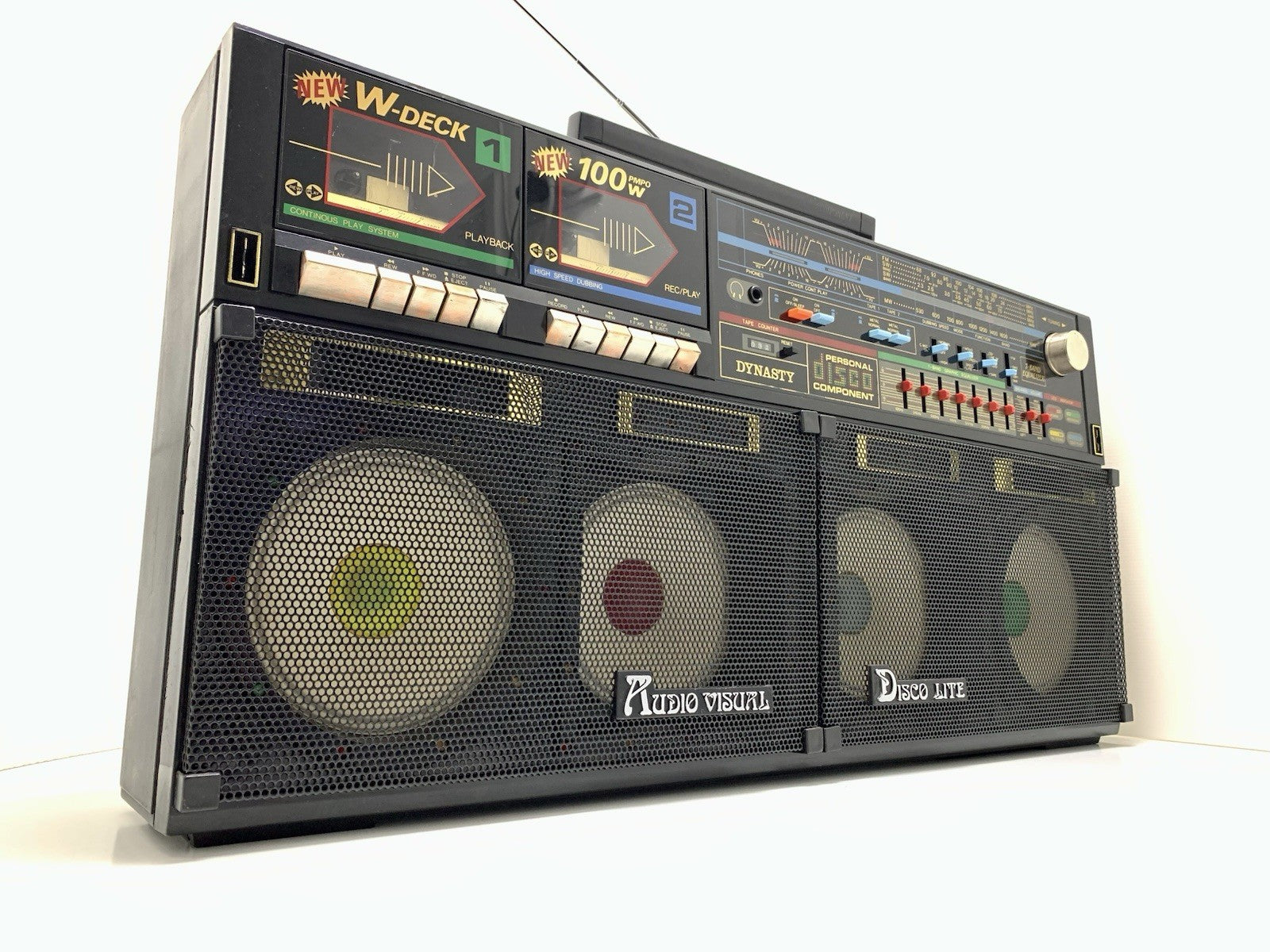 DYNASTY ES555 BOOMBOX Ghettoblaster MADONNA Radio Cassette Stereo WORK Good Look