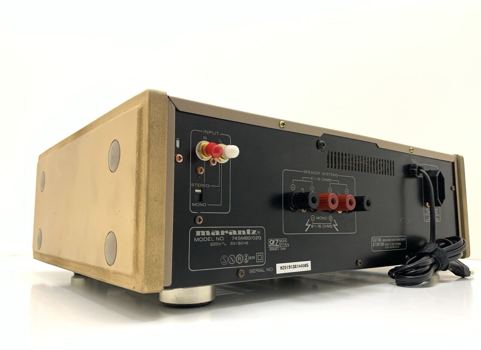 MARANTZ SM 80 Stereo Power Amplifier 2X 100Watts RMS Vintage 1990 WORK Good Look