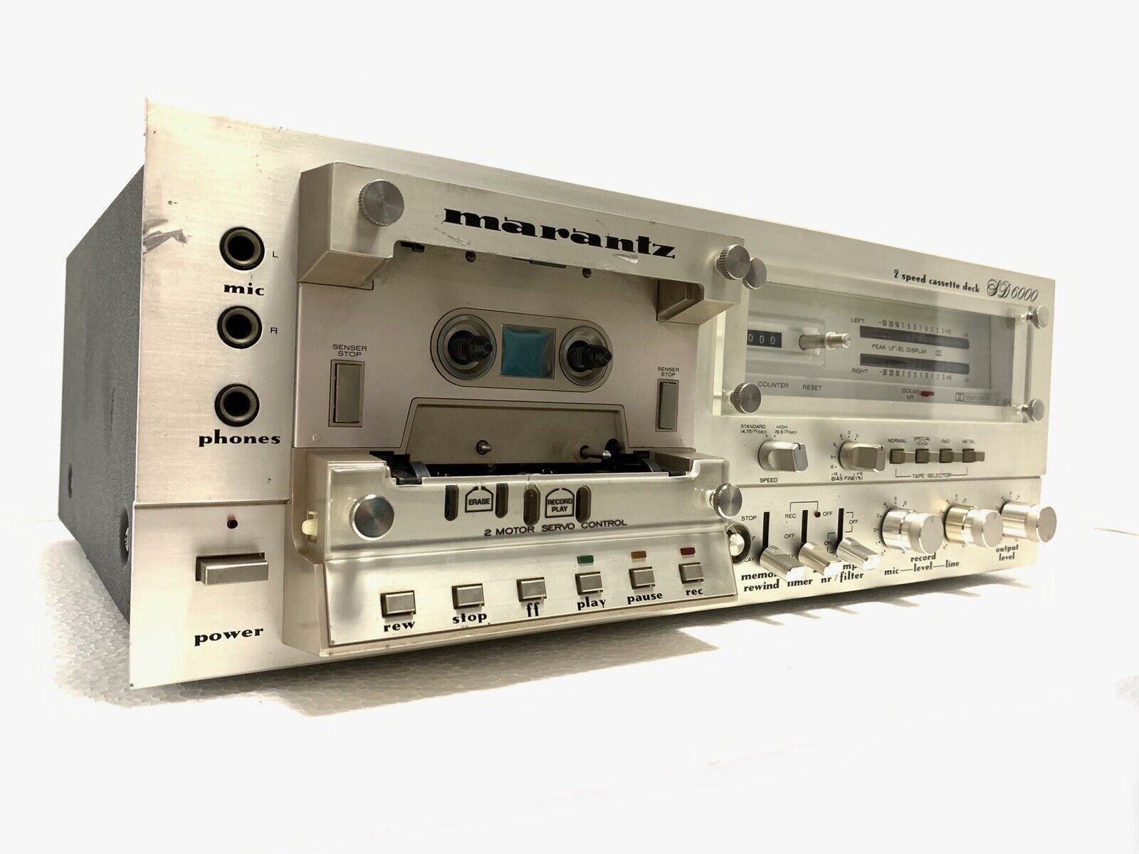MARANTZ SD 6000 Stereo Cassette Deck 2 Speed Vintage 1979 Hi End WORK Good Look
