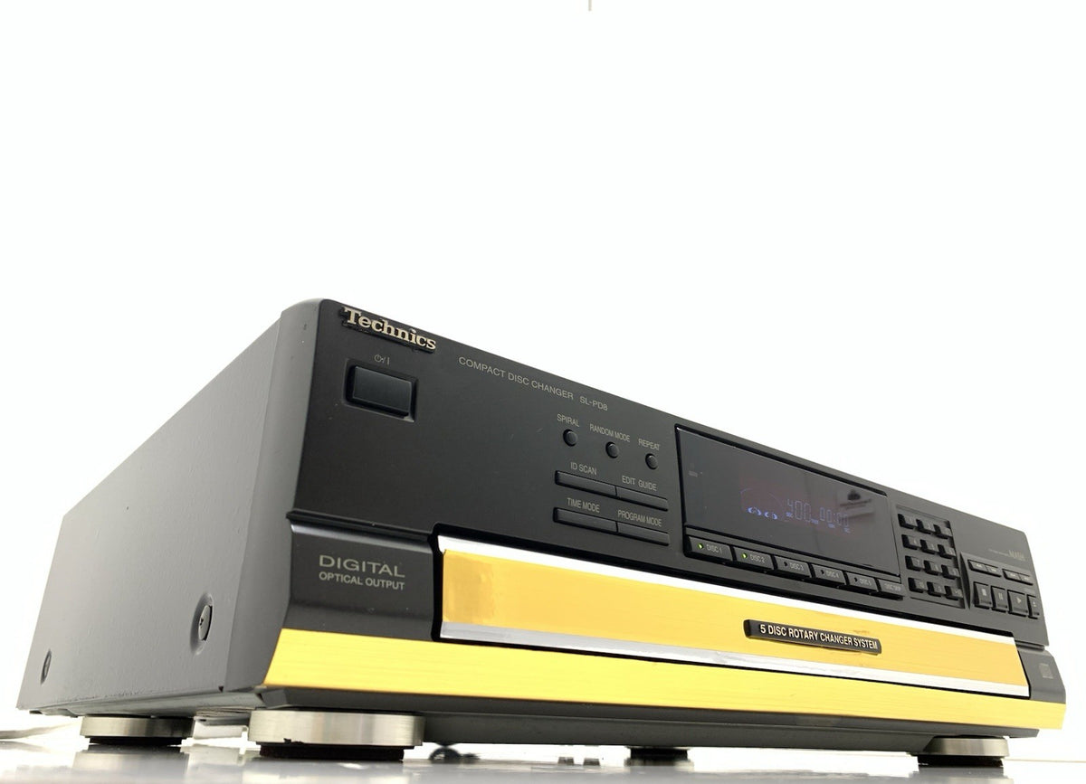 Technics SL-PD8 5 Disc CD Changer MASH Custom Gold Finish 230V Serviced WorkGood