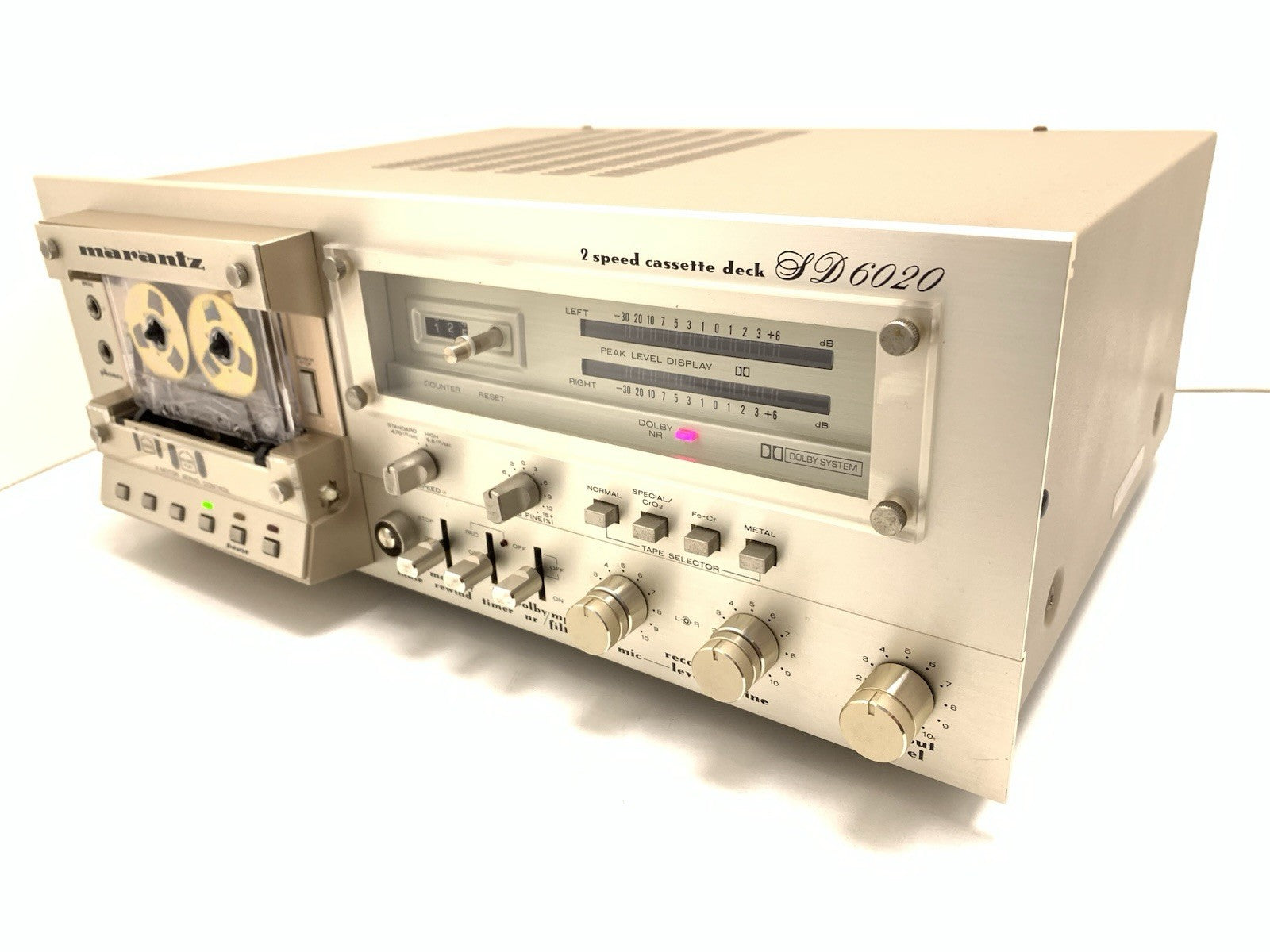 MARANTZ SD 6020 Stereo Cassette Deck 2 Speed Vintage 1980 Hi End WORK Good Look