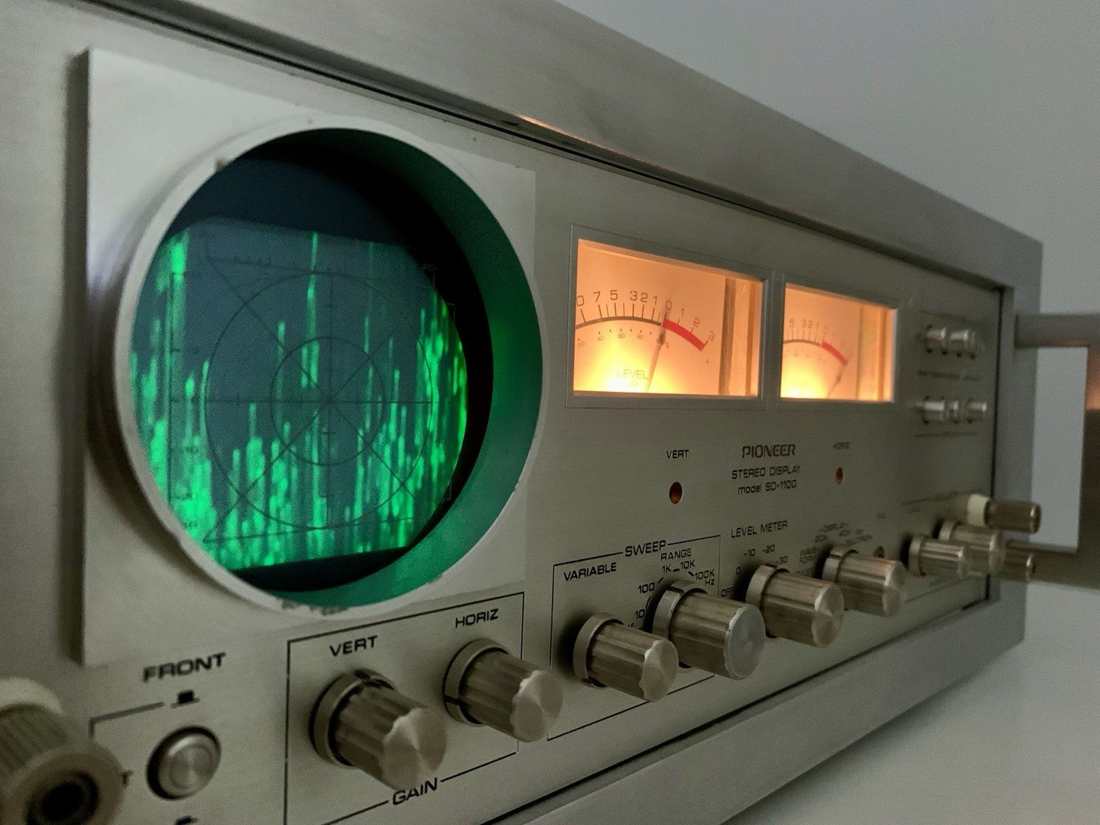 PIONEER SD-1100 Stereo Rack Display Audio Scope RARE Vintage 1972 WORK Good Look