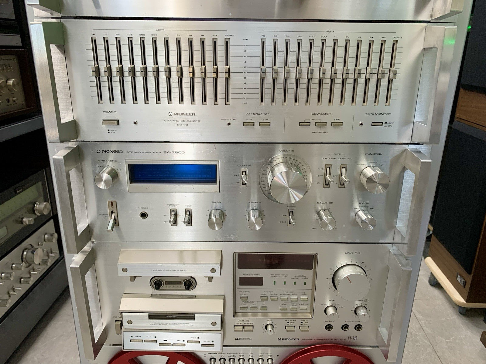 PIONEER Hi End System Rack JA-R2S SR 303 TX 7800 SG 9800  SA 7800 CT 950 RT 707