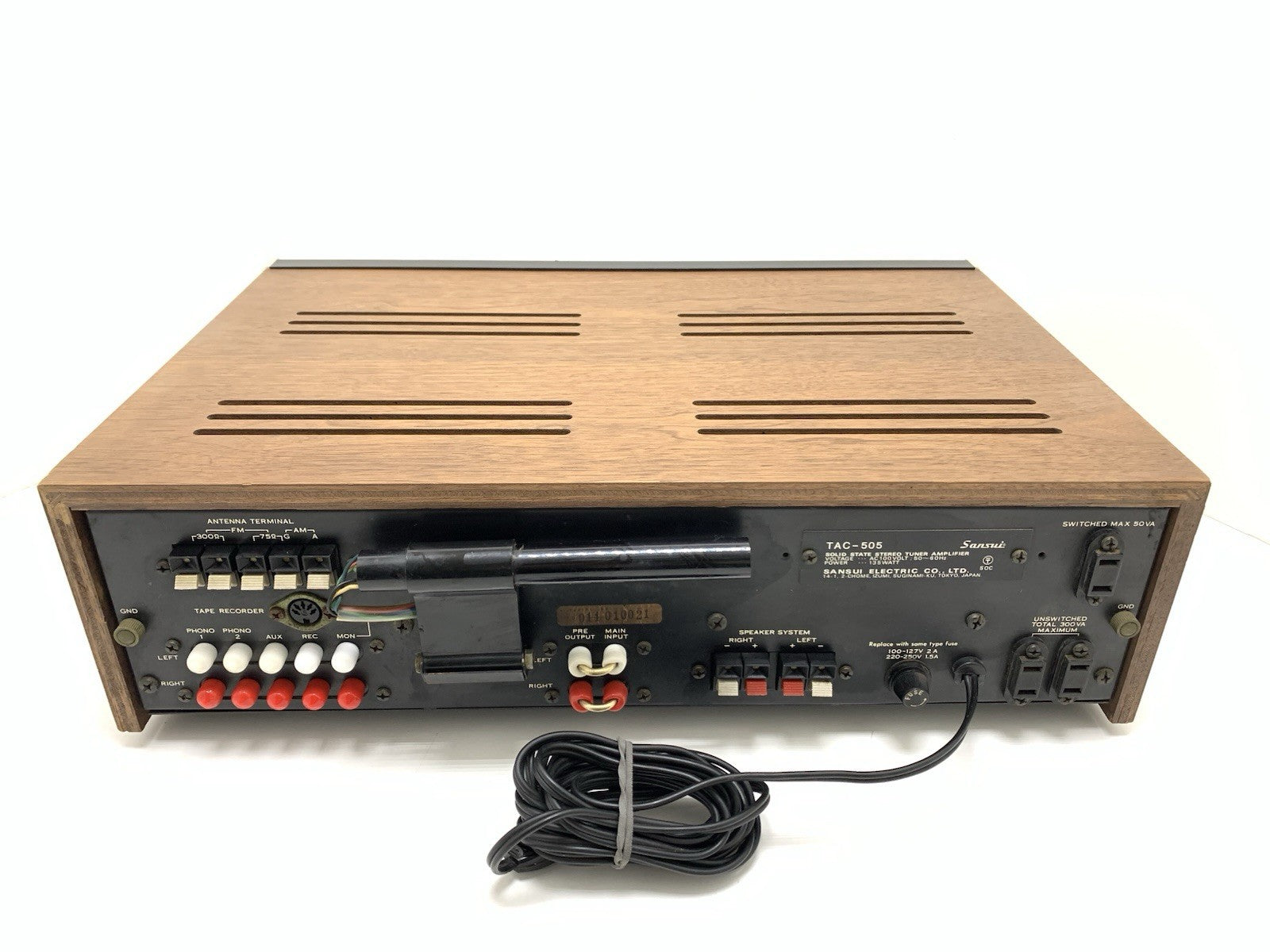 SANSUI TAC 505 Integrated Stereo Receiver 20+20 WRMS Vintage 1970 WORK Good Look