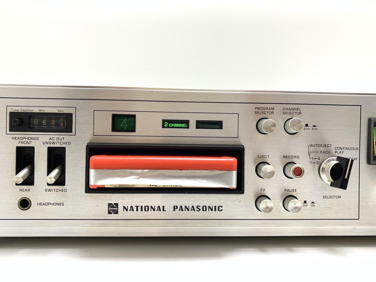NATIONAL PANASONIC RS 858U 4Channel Quadraphonic 8 Track Recorder WORK Good Look