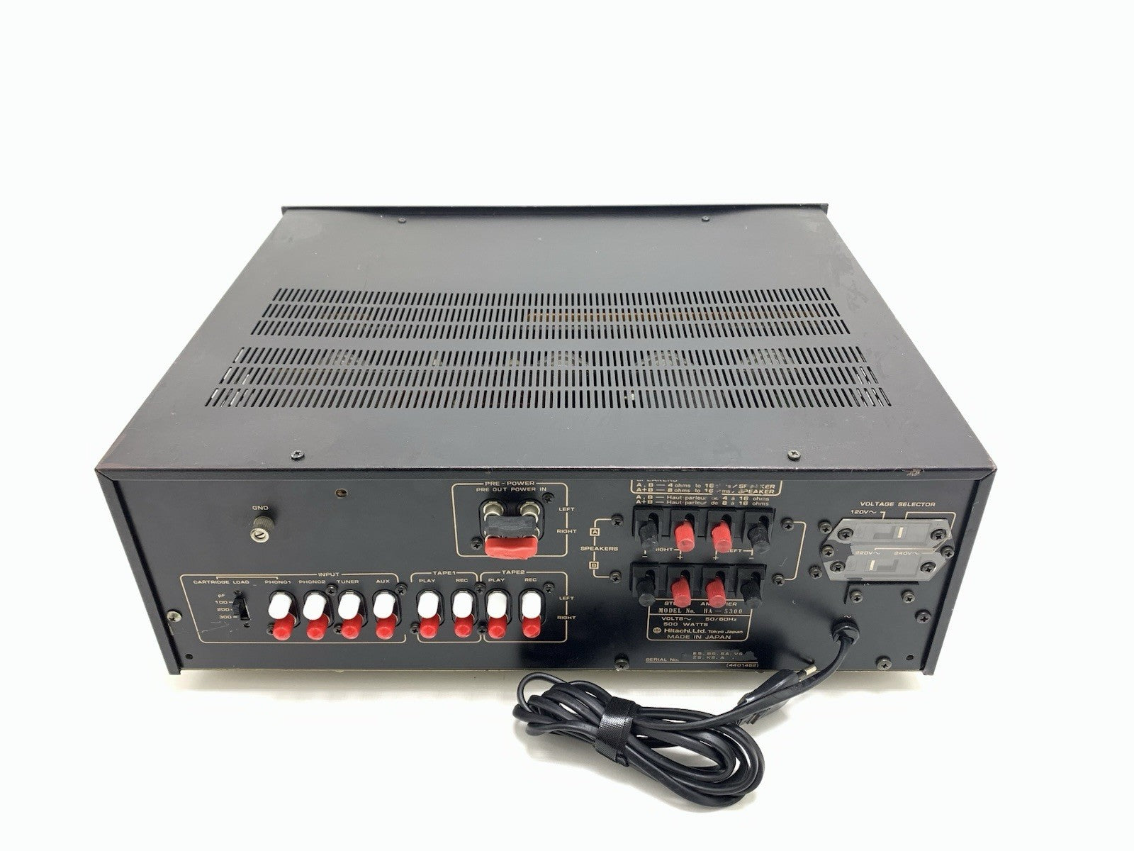 HITACHI HA 5300 Stereo Amplifier 60+60 Watts RMS Vintage 1977 Working Good Look