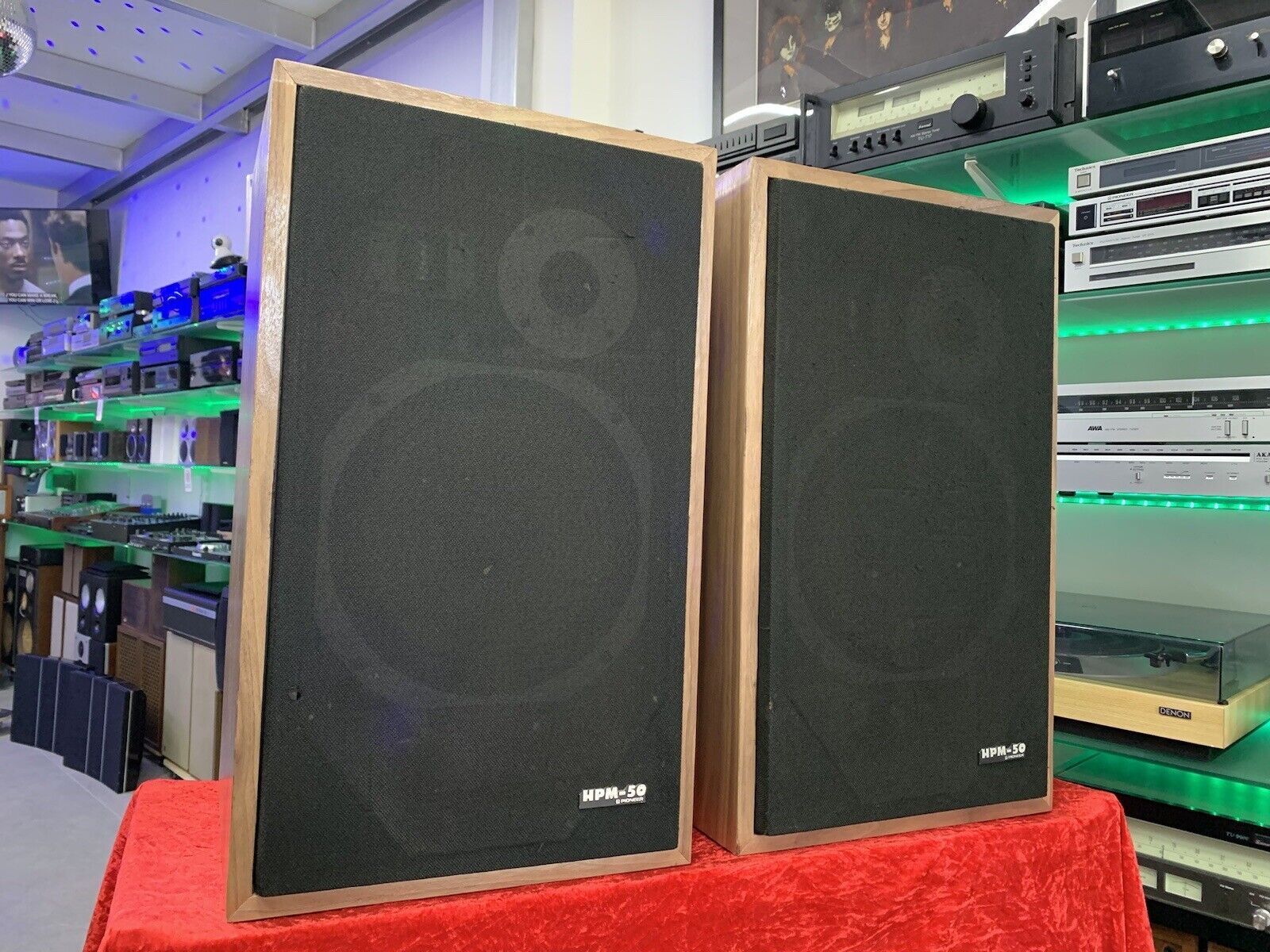 PIONEER HPM-50 Original 3 Way SPEAKERS 80 Watts RMS Vintage 1979 WORK GOOD LOOK!