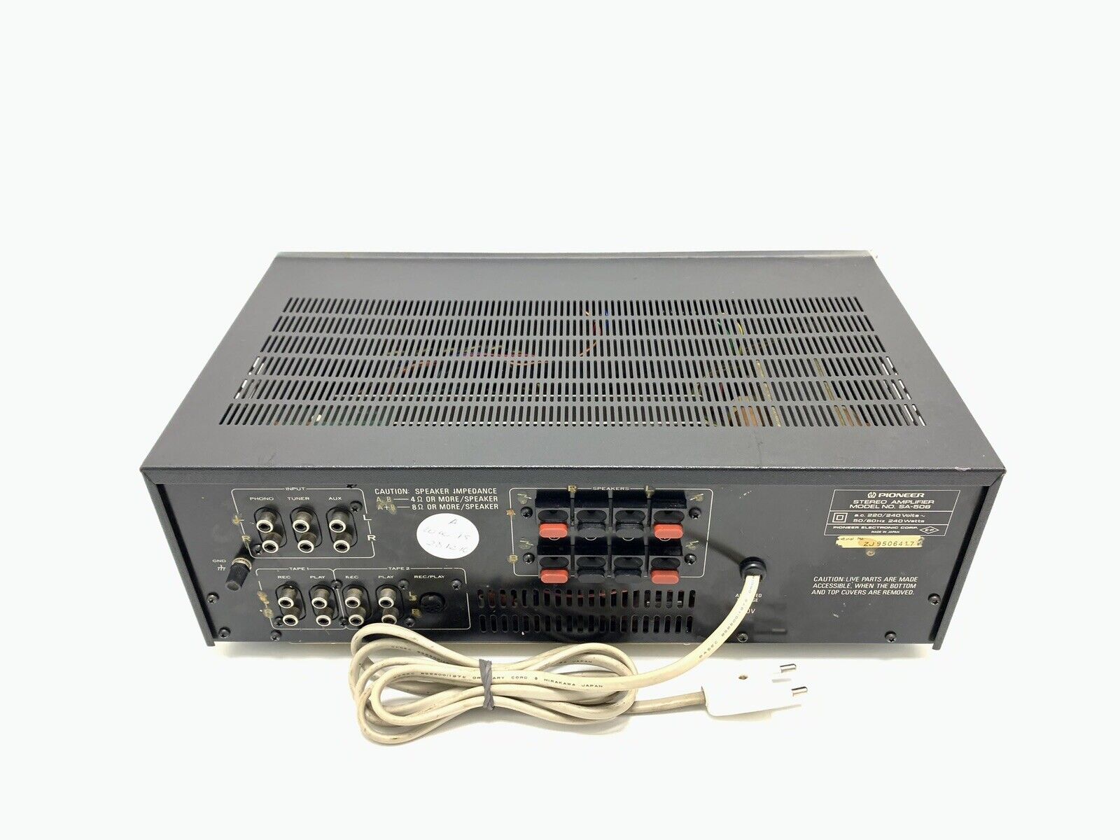 PIONEER SA 508 Stereo Amplifier 2X 25Watts RMS Vintage 1979 Hi Fi WORK VERY GOOD