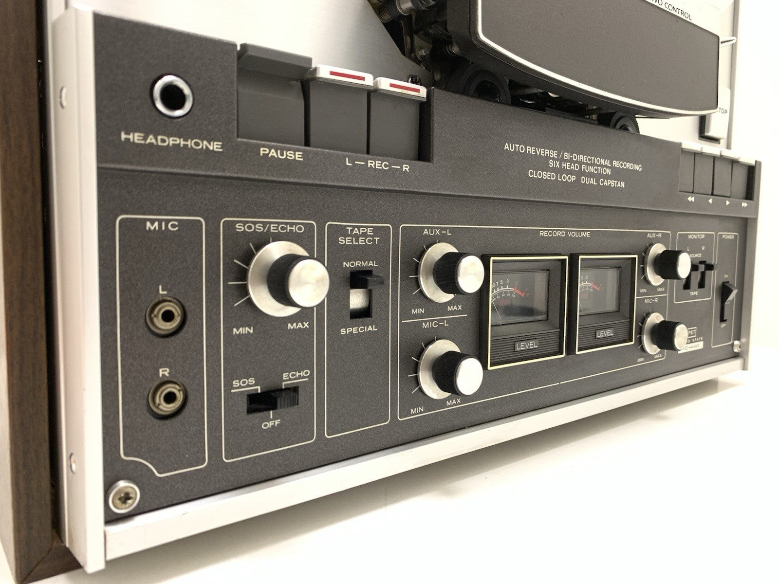 SONY TC 440 Open Reel 4 Track 7" Tape 3 Head Auto Reverse Vintage WORK Good Look