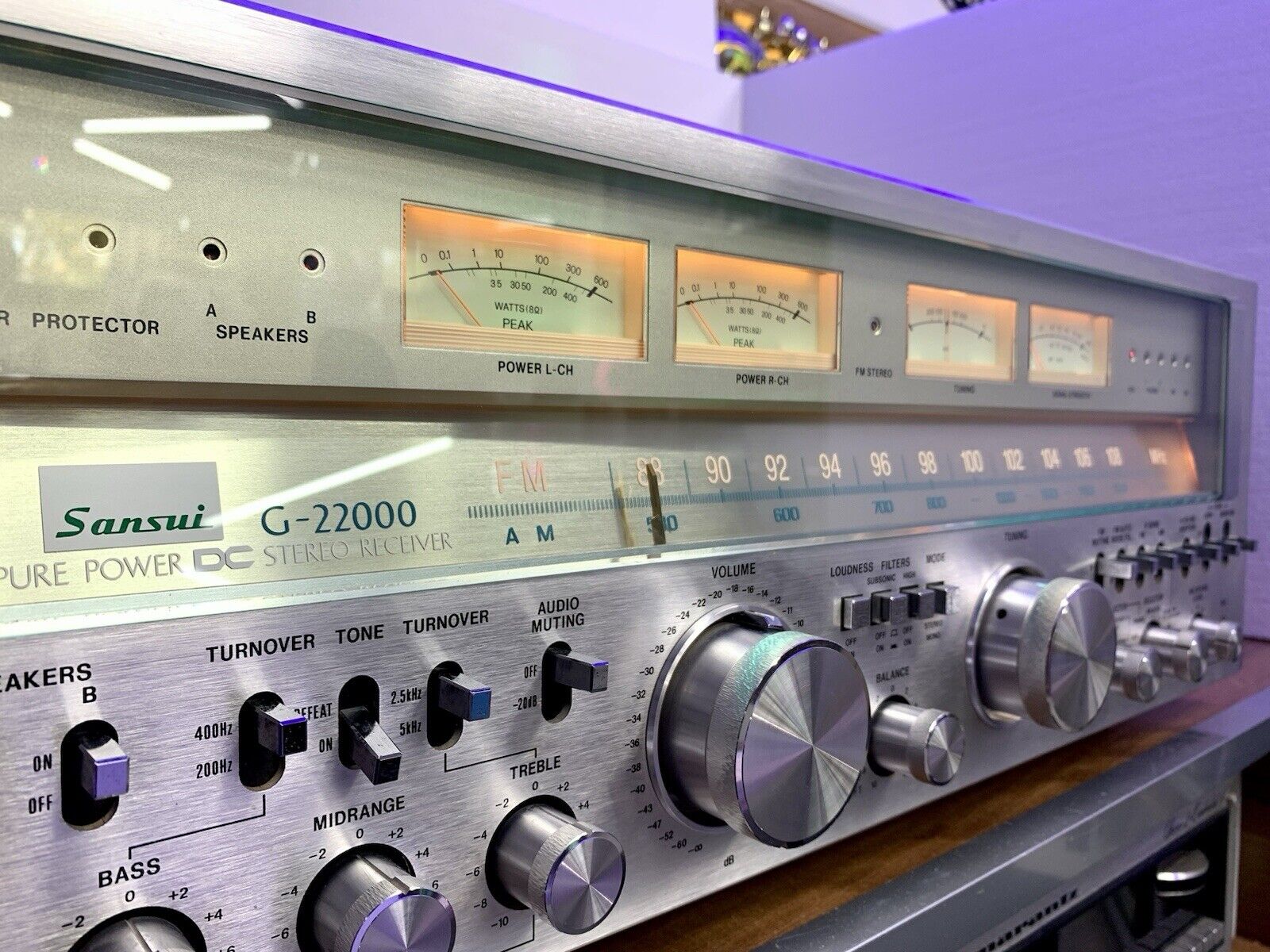 SANSUI G 22000 Stereo MONSTER Receiver 2X 220 WRMS Vintage 1978 WORK Good Look