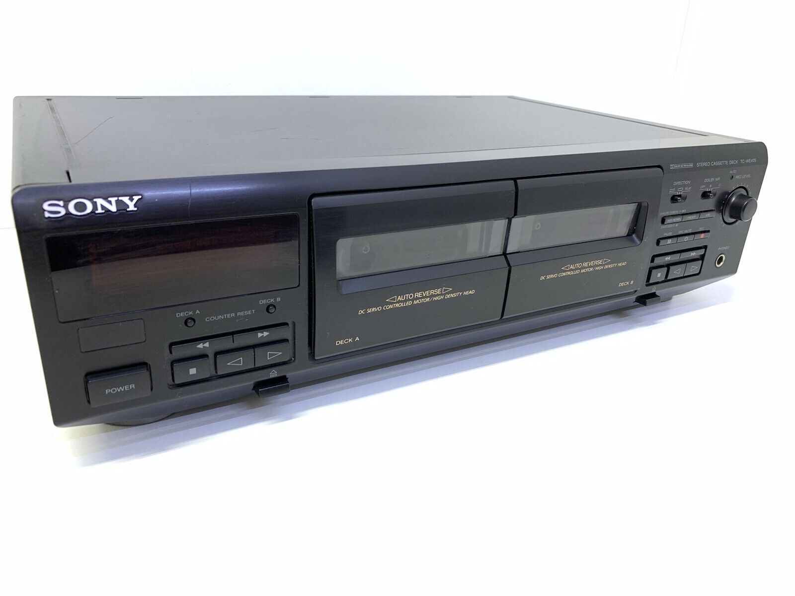 SONY TC-WE405 Tape Deck Doble Cassette Vintage 1996 Refurbished Hi End Good Look