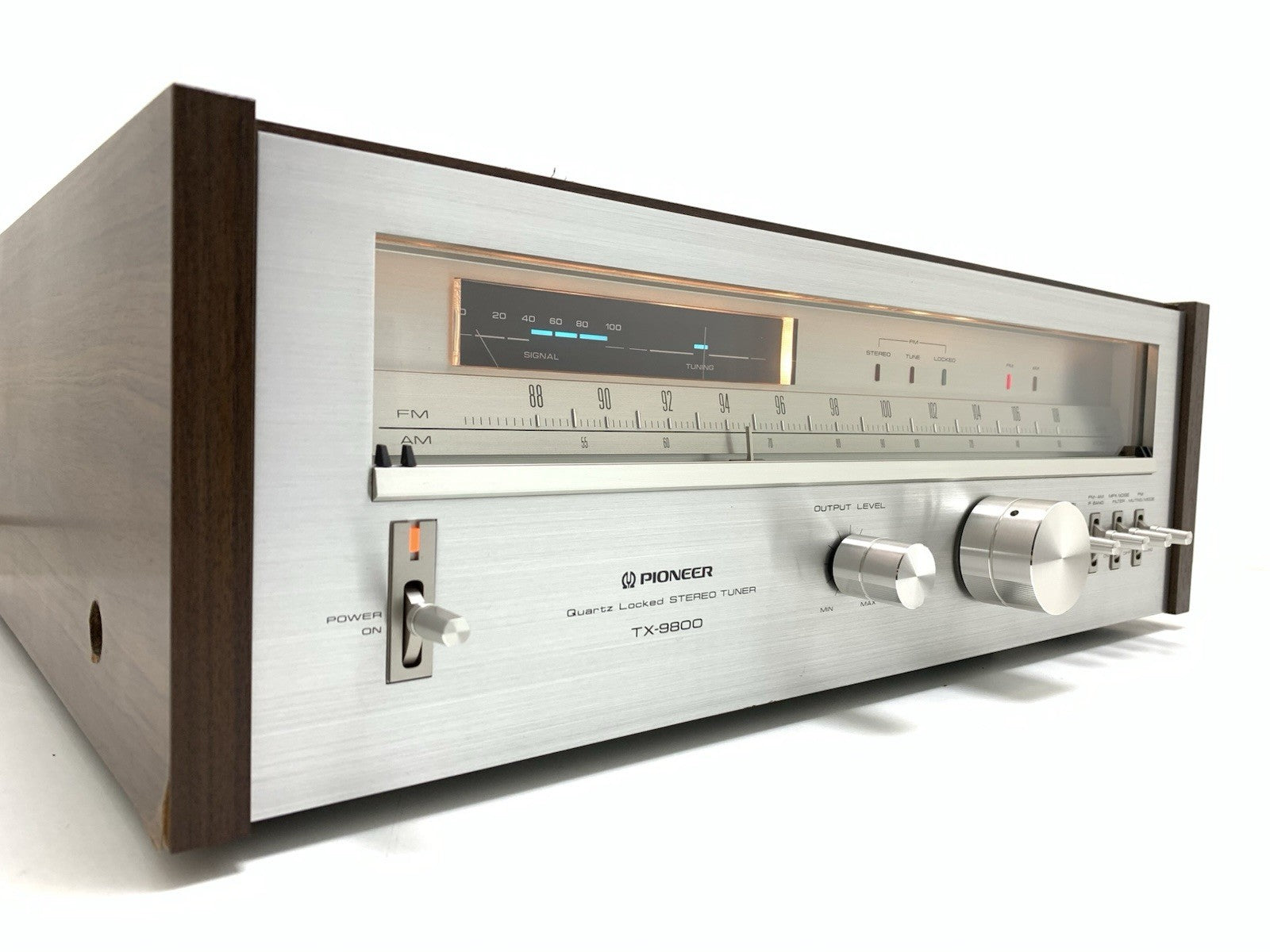 PIONEER TX 9800 AM/FM Stereo Analogue Tuner Wood Box Vintage 1979 WORK Good Look