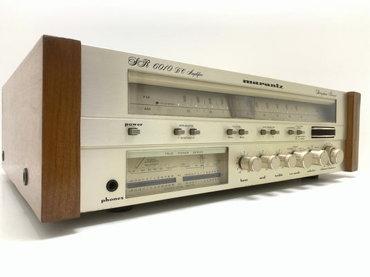 MARANTZ SR 6010 DC Stereo Receiver WOOD Case 160WRMS Vintage 1981 WORK Good Look