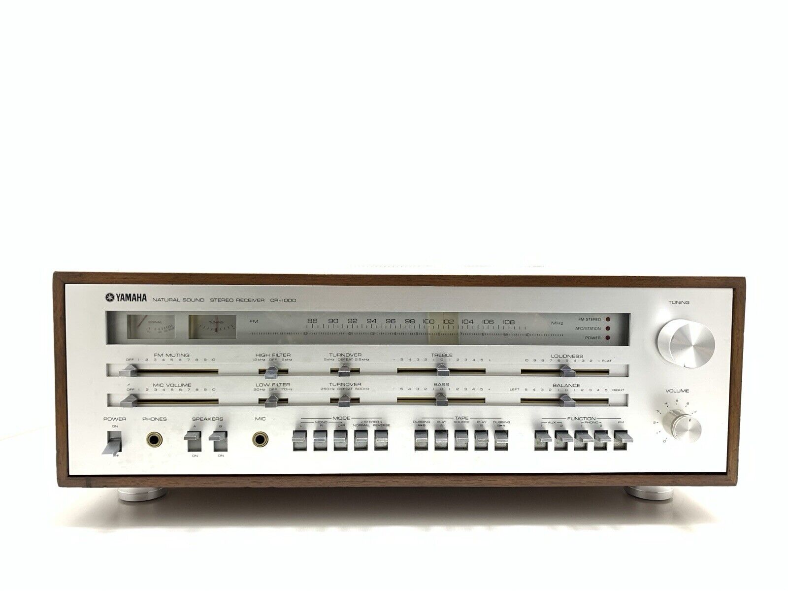 YAMAHA CR-1000 FM Stereo Receiver 70+70W RMS Vintage 1974 Refurbished Good Look