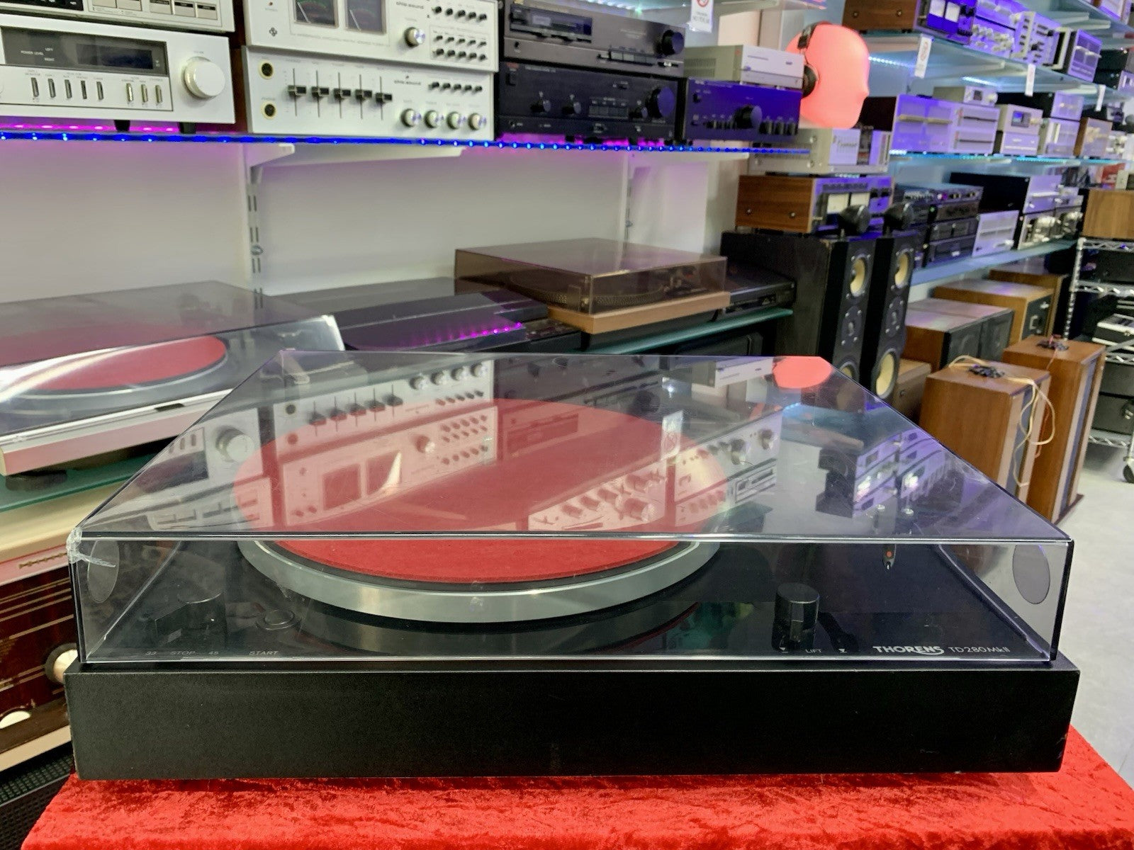 THORENS TD 280 MK2 Turntable Belt Drive 2Speed Semi Automatic +ORTOFON WORK Good