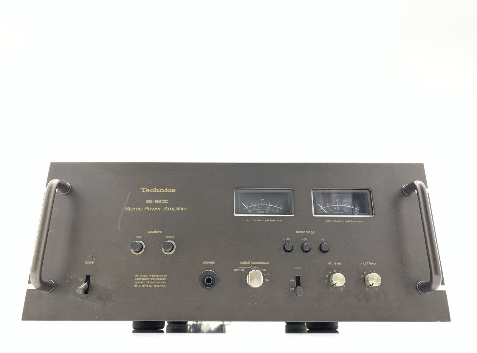 TECHNICS SE 9600 Power Amplifier 2 X 110 Watts RMS Vintage 1975 WORK GOOD LOOK