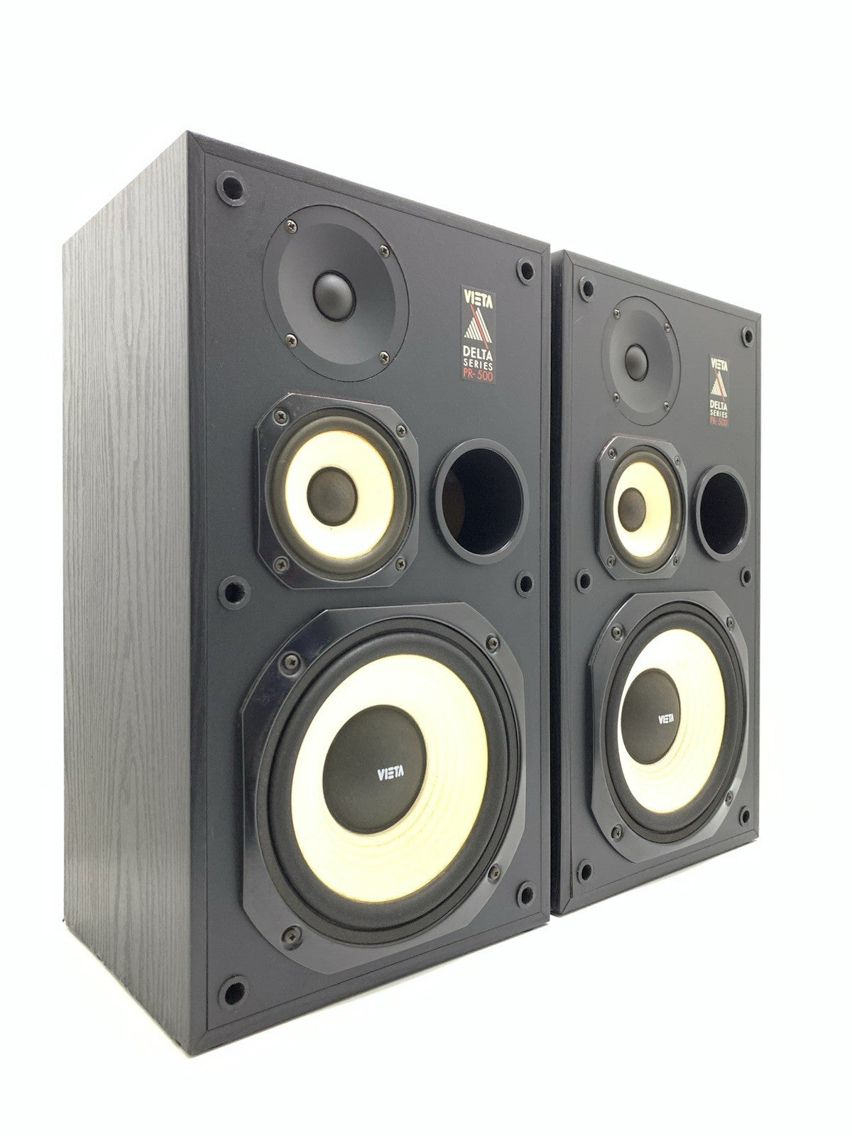 VIETA PR 500 DELTA Series Speakers 3 Way 80Watts RMS Vintage 1991 WORK Good Look