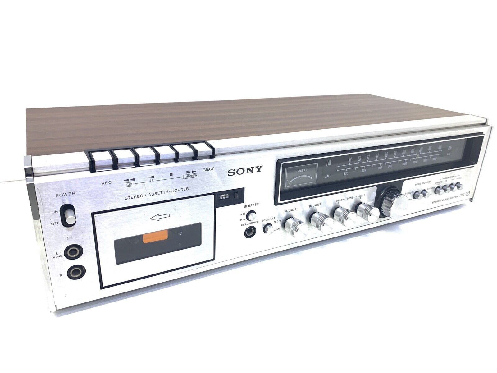 SONY Stereo Music System HST-79 Cassette Receiver Vintage 1975 Working Good Look