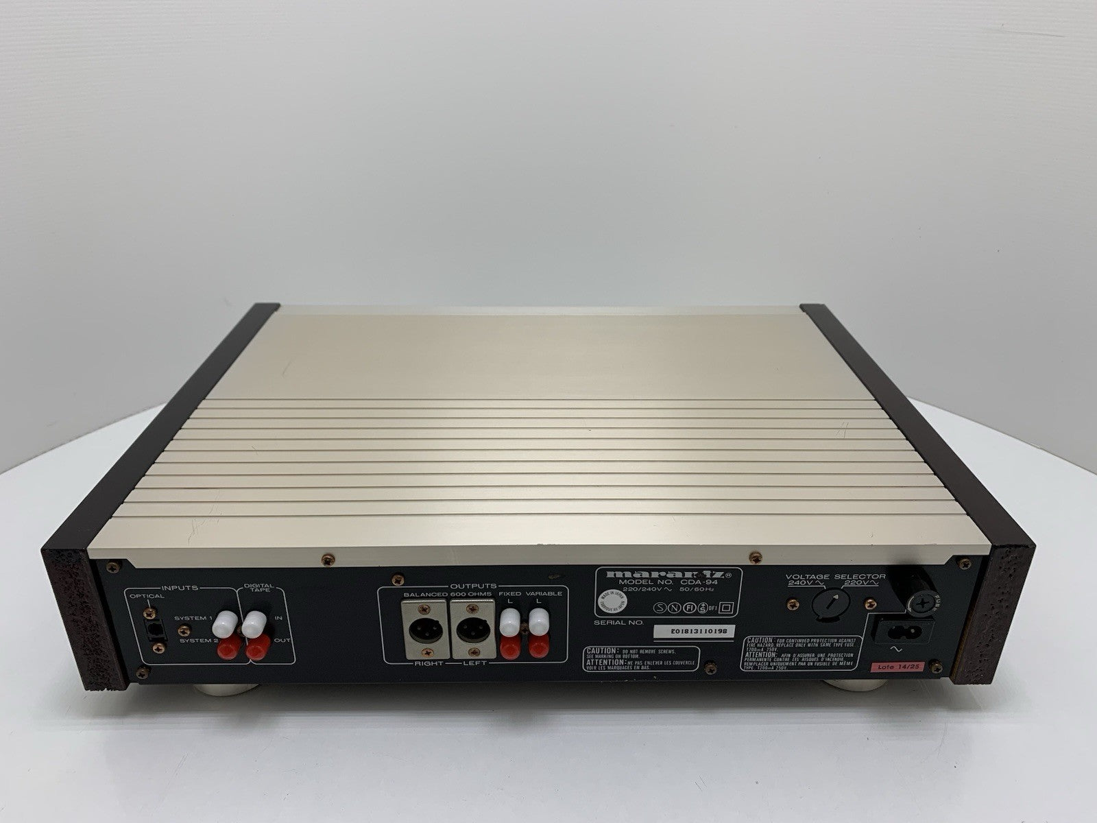 Marantz CDA 94 DAC High End Digital to Analogue Converter Reference Model 1986