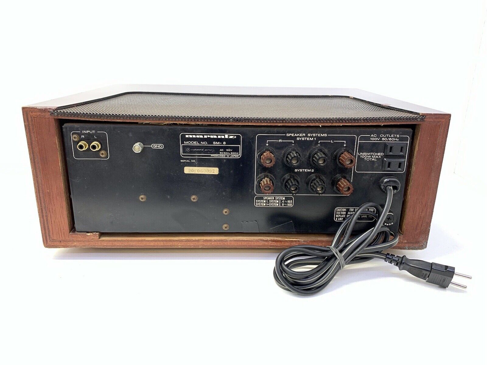 marantz マランツ STEREO POWER AMPLIFIER SM-8 MARANTZ SM-8 Stereo Power Amplifier Vintage 1983 Hi End 240 Watts