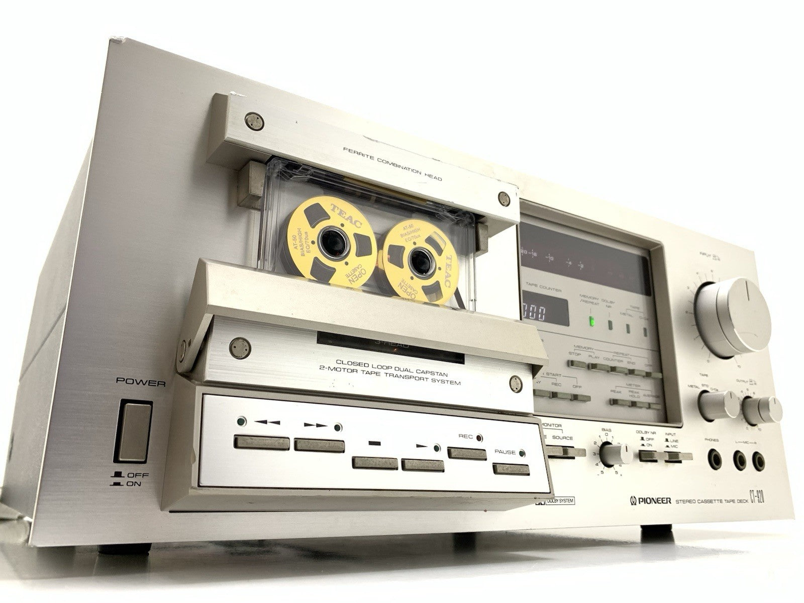 PIONEER CT 920 (CT-F950) 3 Head Stereo Tape Deck Kassette 1979 Work Good Look