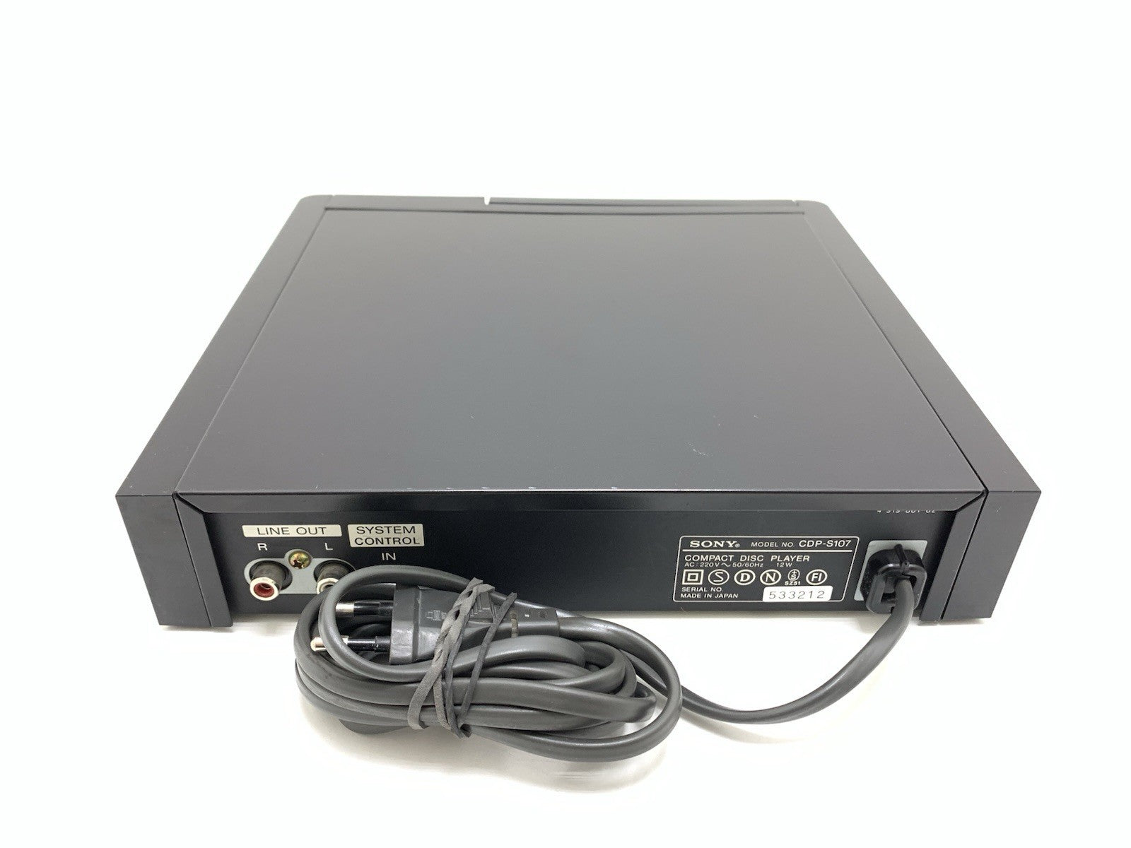 SONY CDP S107 CD Digital Compact Disc Player 20 Bits Vintage 1989 Work Good Look