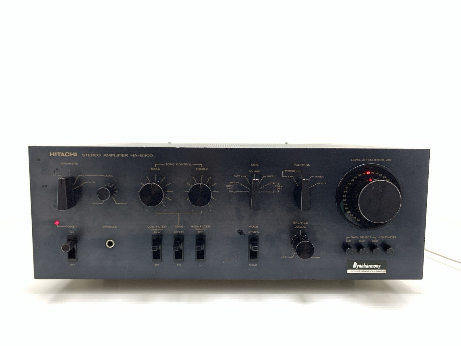 HITACHI HA 5300 Stereo Amplifier 60+60 Watts RMS Vintage 1977 Working Good Look