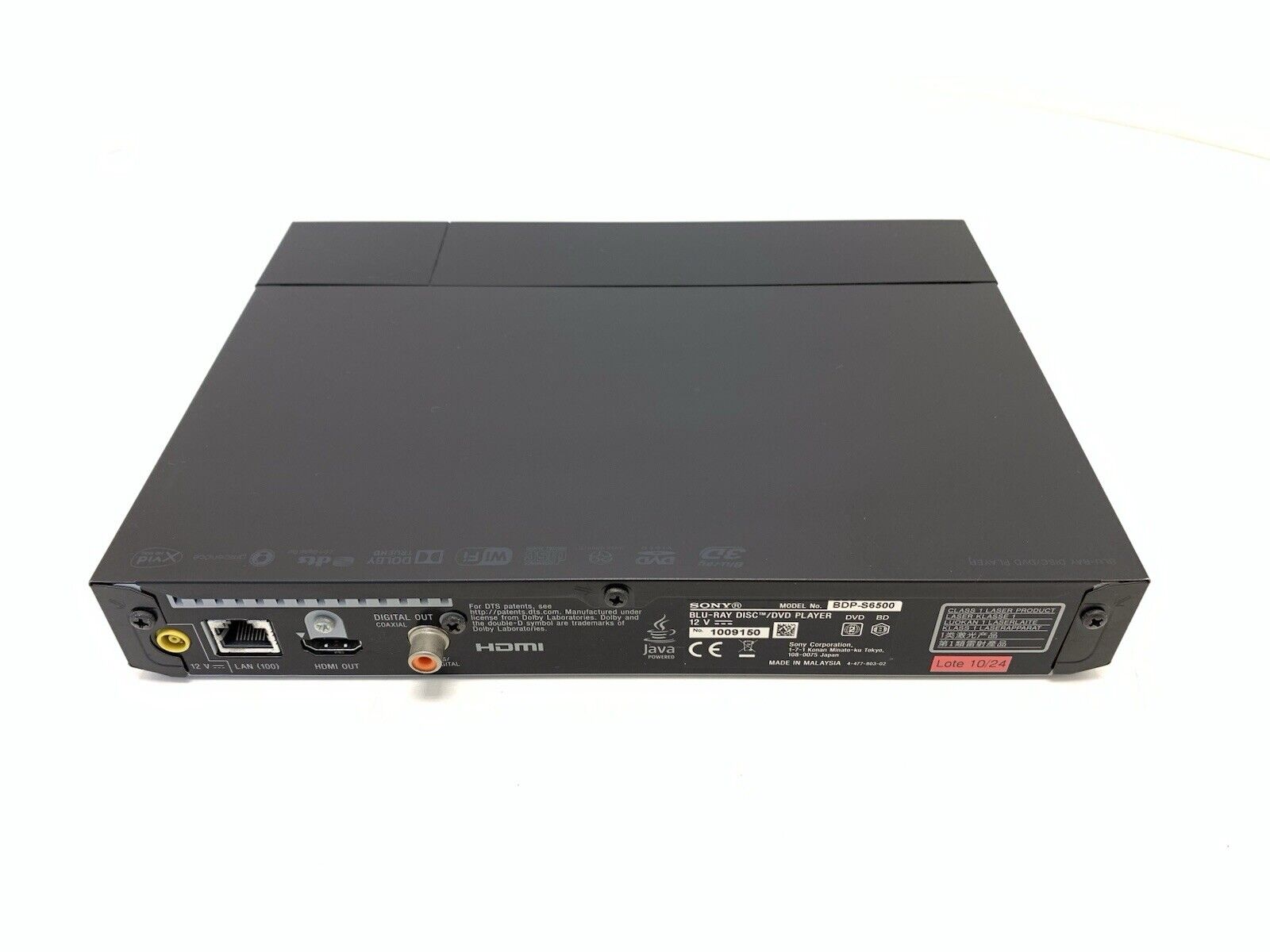 SONY BDP-S6500 Blu-Ray 4K CD DVD Disc Player com CONTROLE REMOTO