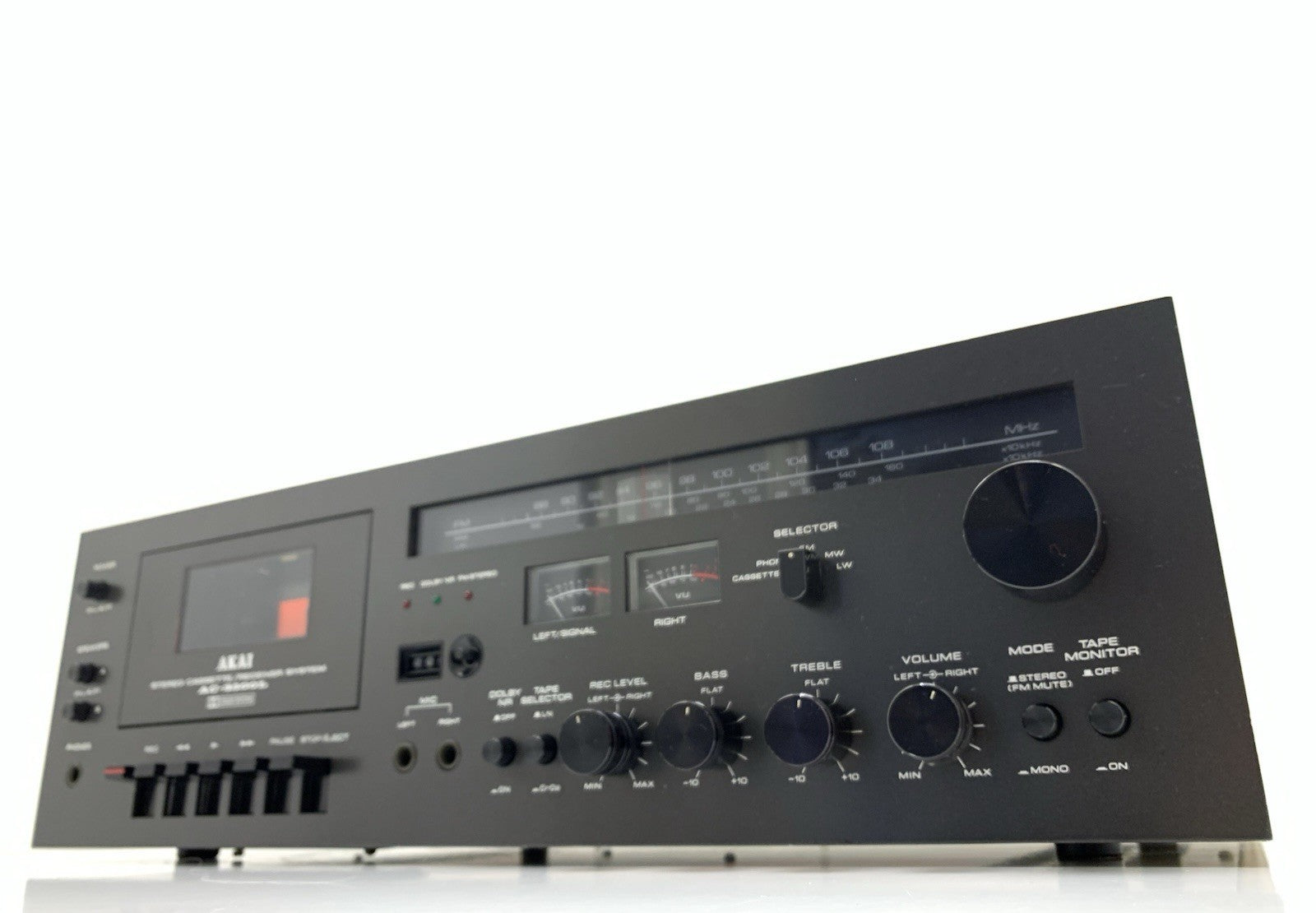 AKAI AC 3500 L Stereo System Cassette Deck Receiver Vintage 1978 WORK Good Look