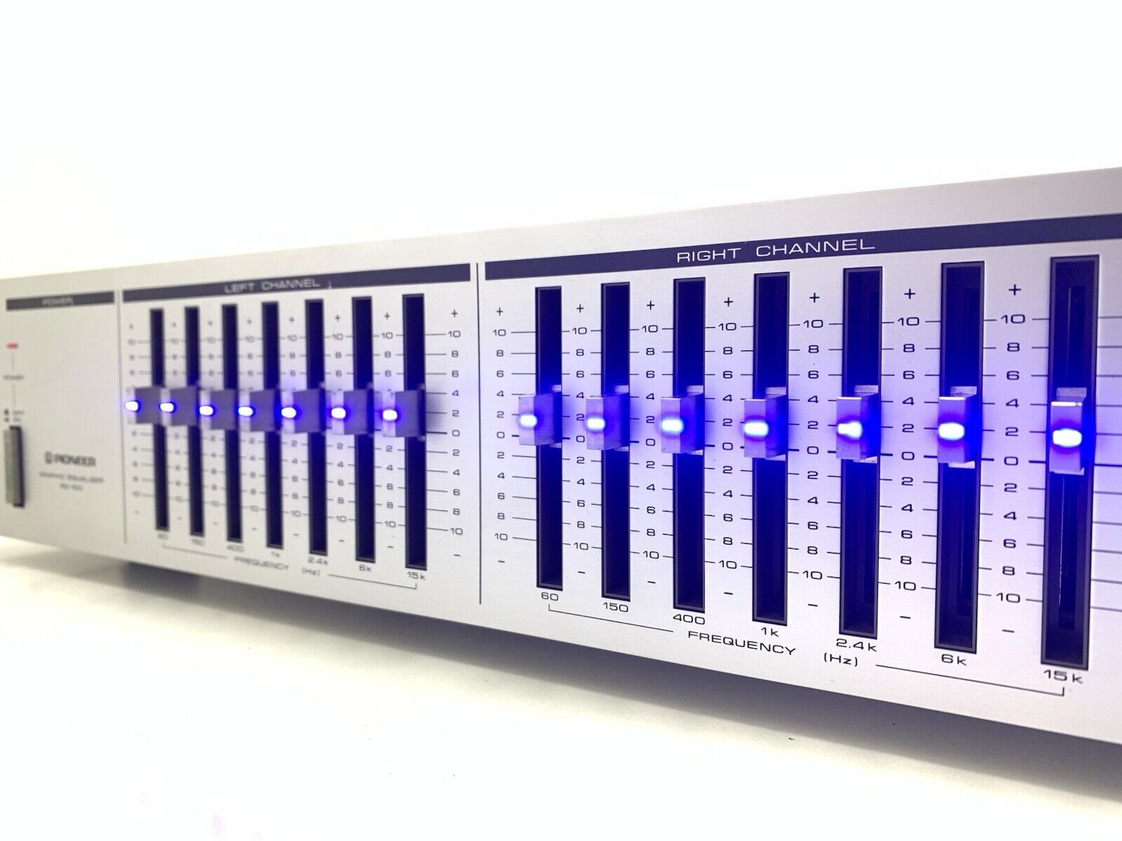 PIONEER SG 100 Graphic Equalizer BLUE LINE Vintage 1983 Hi End Working Good Look