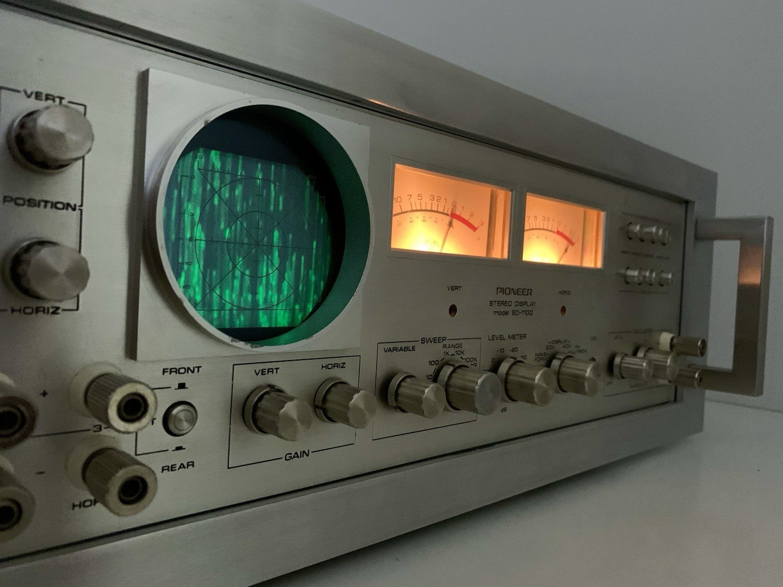 PIONEER SD-1100 Stereo Rack Display Audio Scope RARE Vintage 1972 WORK Good Look