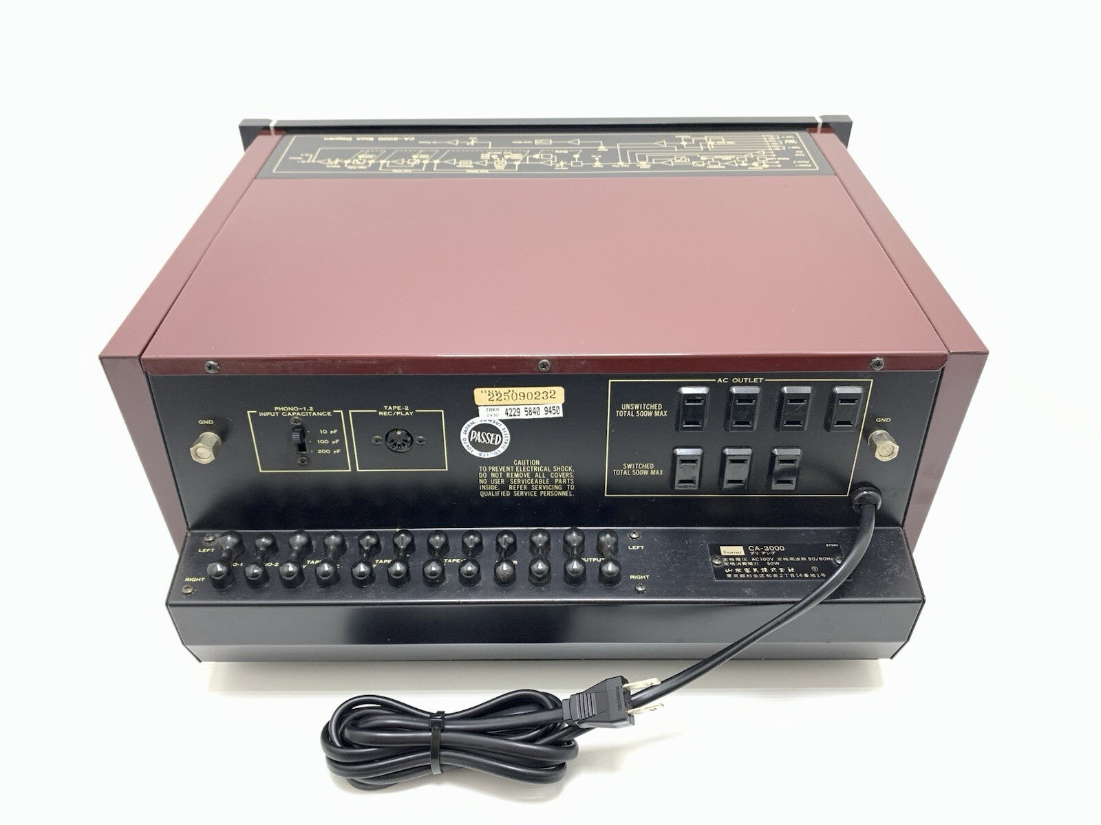 SANSUI CA 3000 Stereo Pre Amplifier Vintage 1975 High End WORK PERFECT Good Look